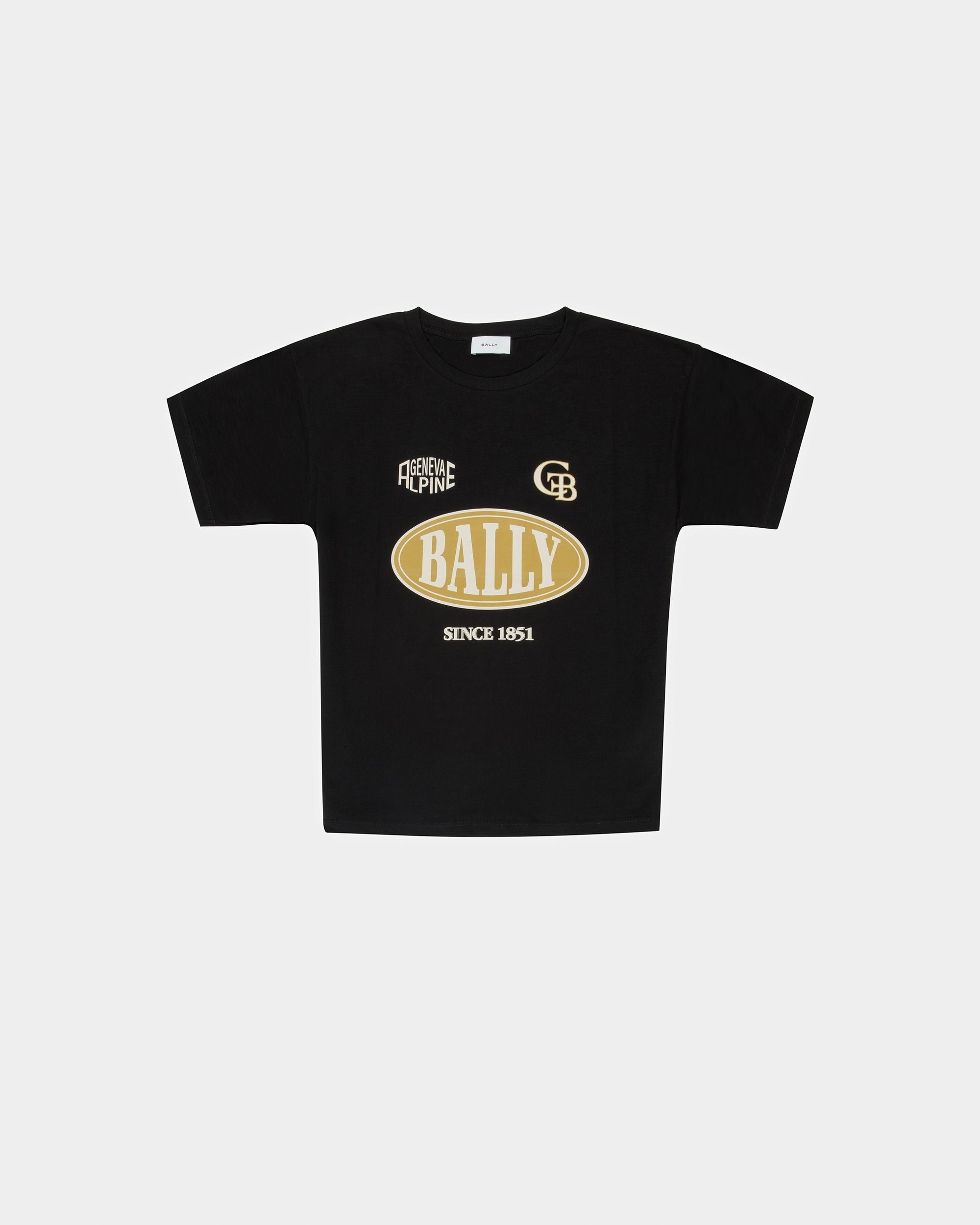 Bally Global - T-shirt En Coton Imprimé - Noir