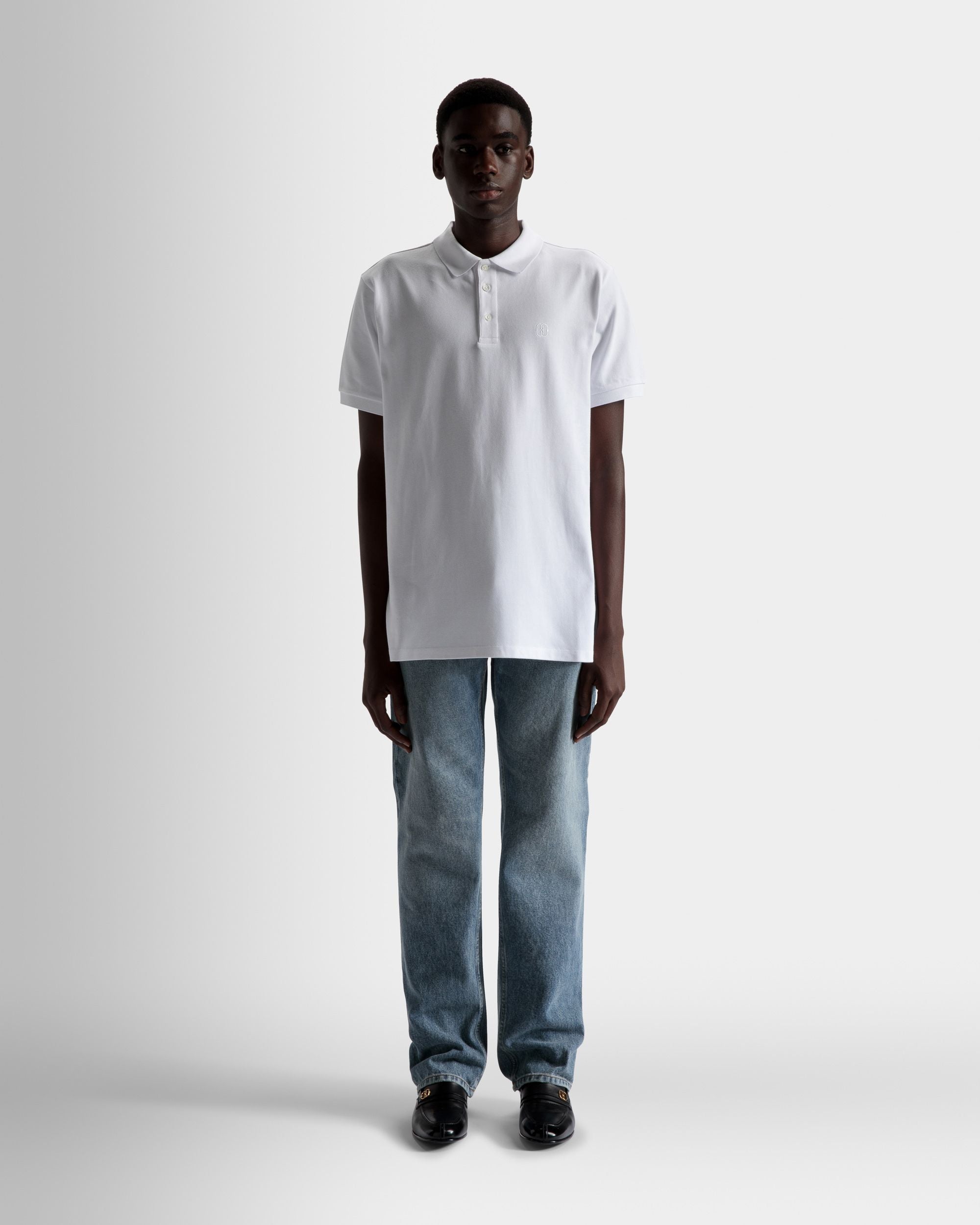 Bally Global - Polo à manches courtes En coton blanc - Blanc
