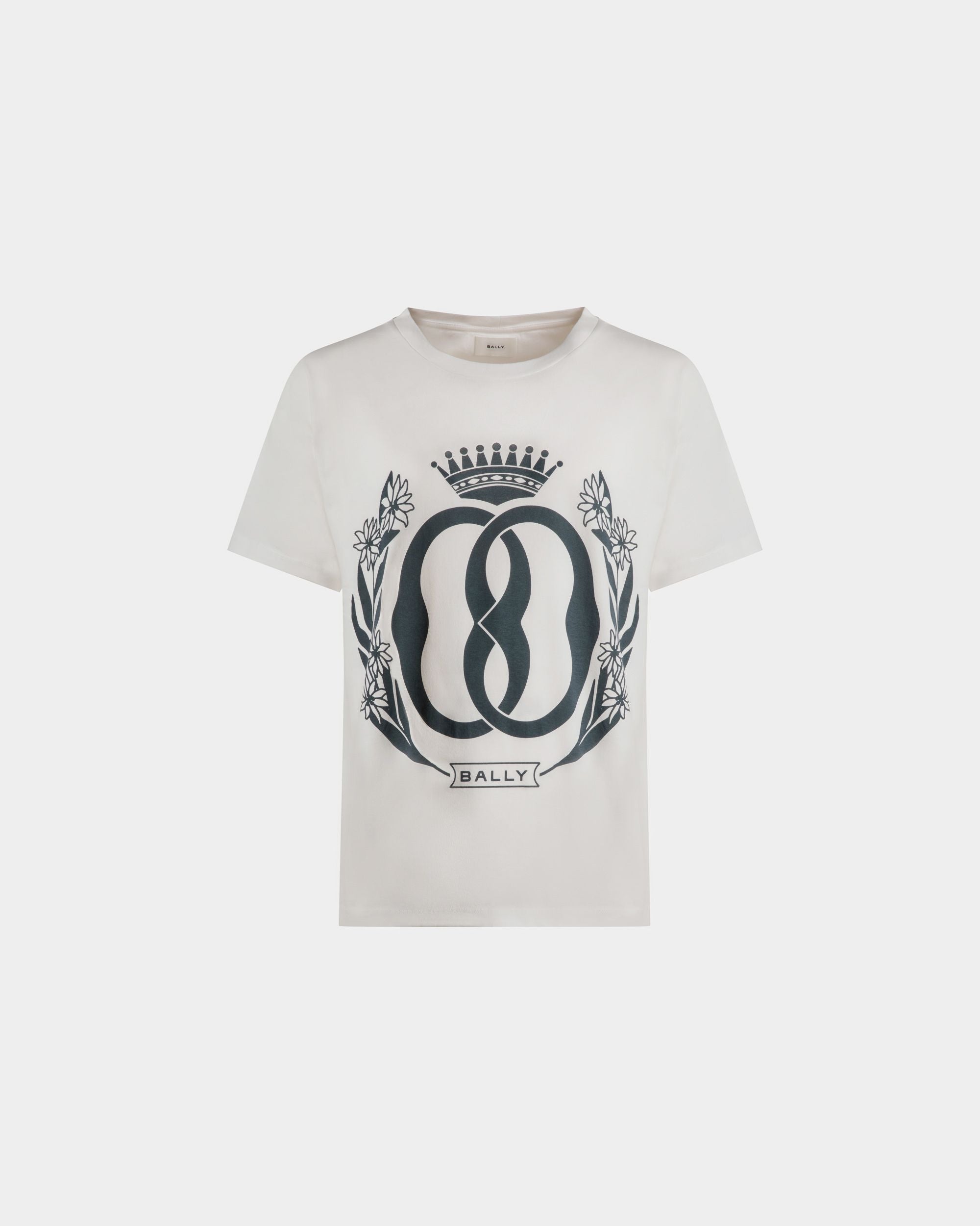 Bally Global - T-shirt avec adhésif En coton blanc - Blanc