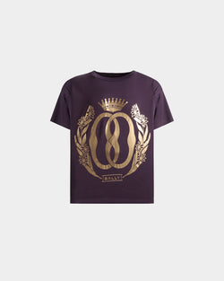 Camiseta Foiled De Algodón Color Orquídea