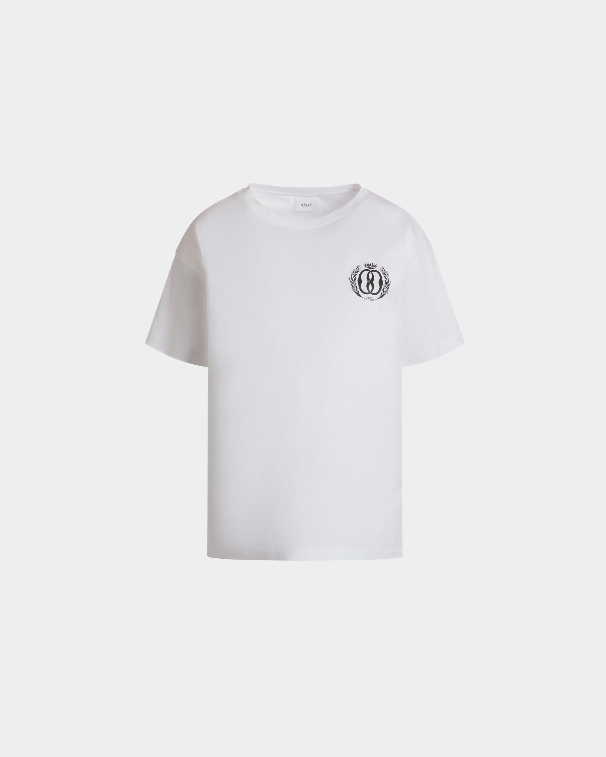 Bally Global - T-Shirt In White Cotton - Blanc