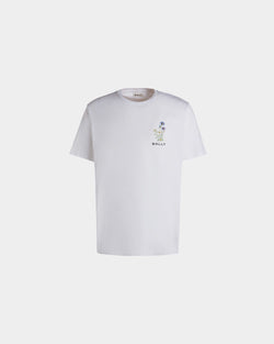 Camiseta Con Estampado Mountain Flower De Algodón Blanco