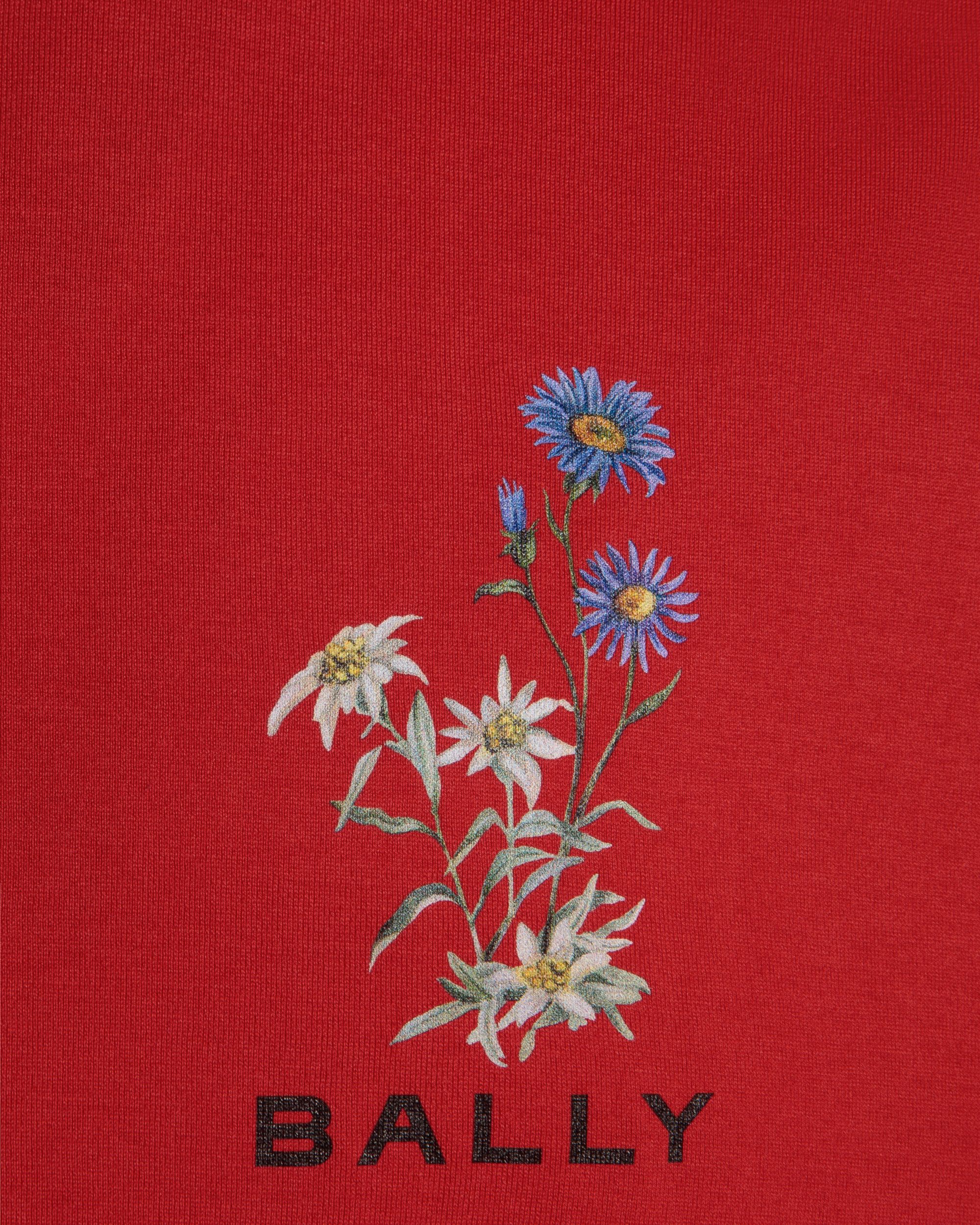 Bally Global - T-Shirt Imprimé Mountain Flower En Coton Candy Red - Rouge