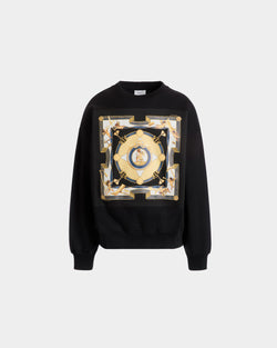 Sudadera De Algodón Negro Con Estampado