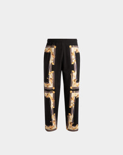Printed Sweatpants In Black Cotton