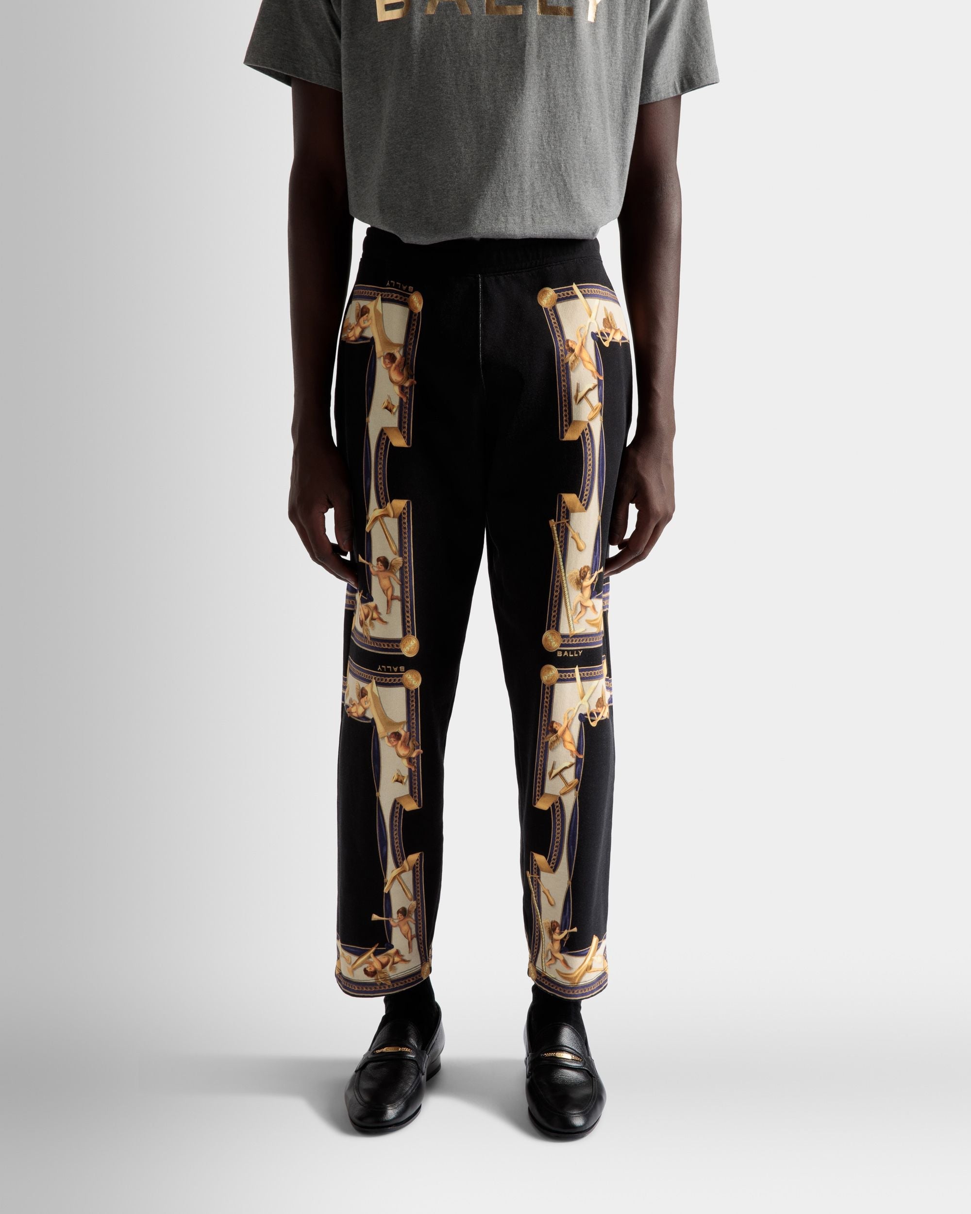 Bally Global - Printed Sweatpants In Black Cotton - Black