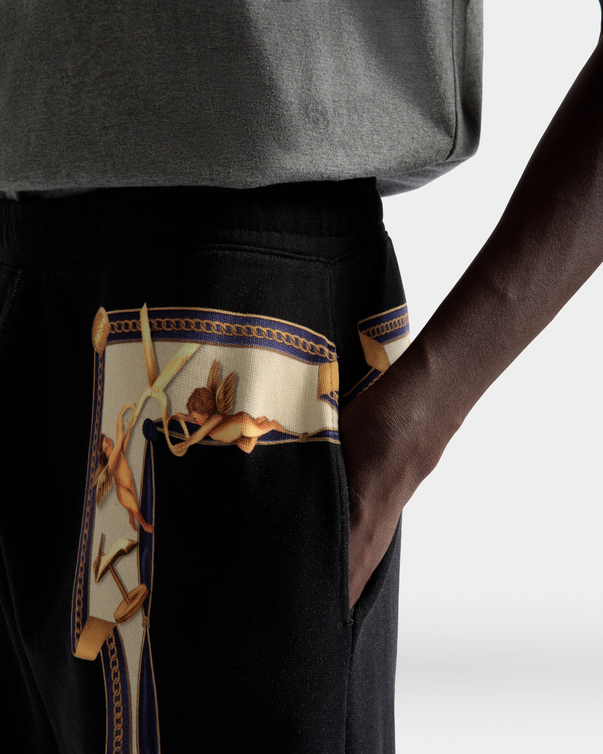 Bally Global - Printed Sweatpants In Black Cotton - Black