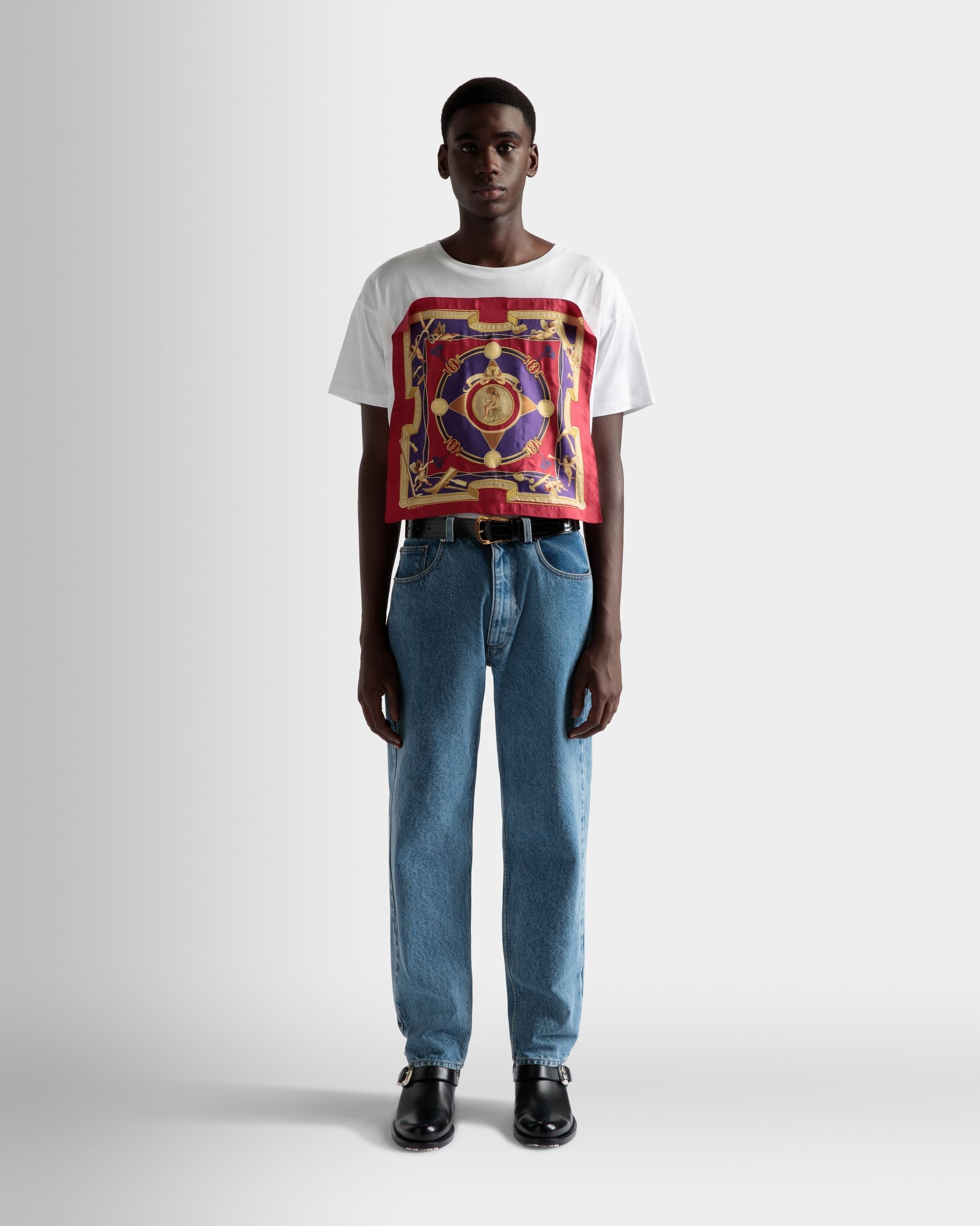 Bally Global - T-Shirt Imprimé En Coton Blanc - Blanc