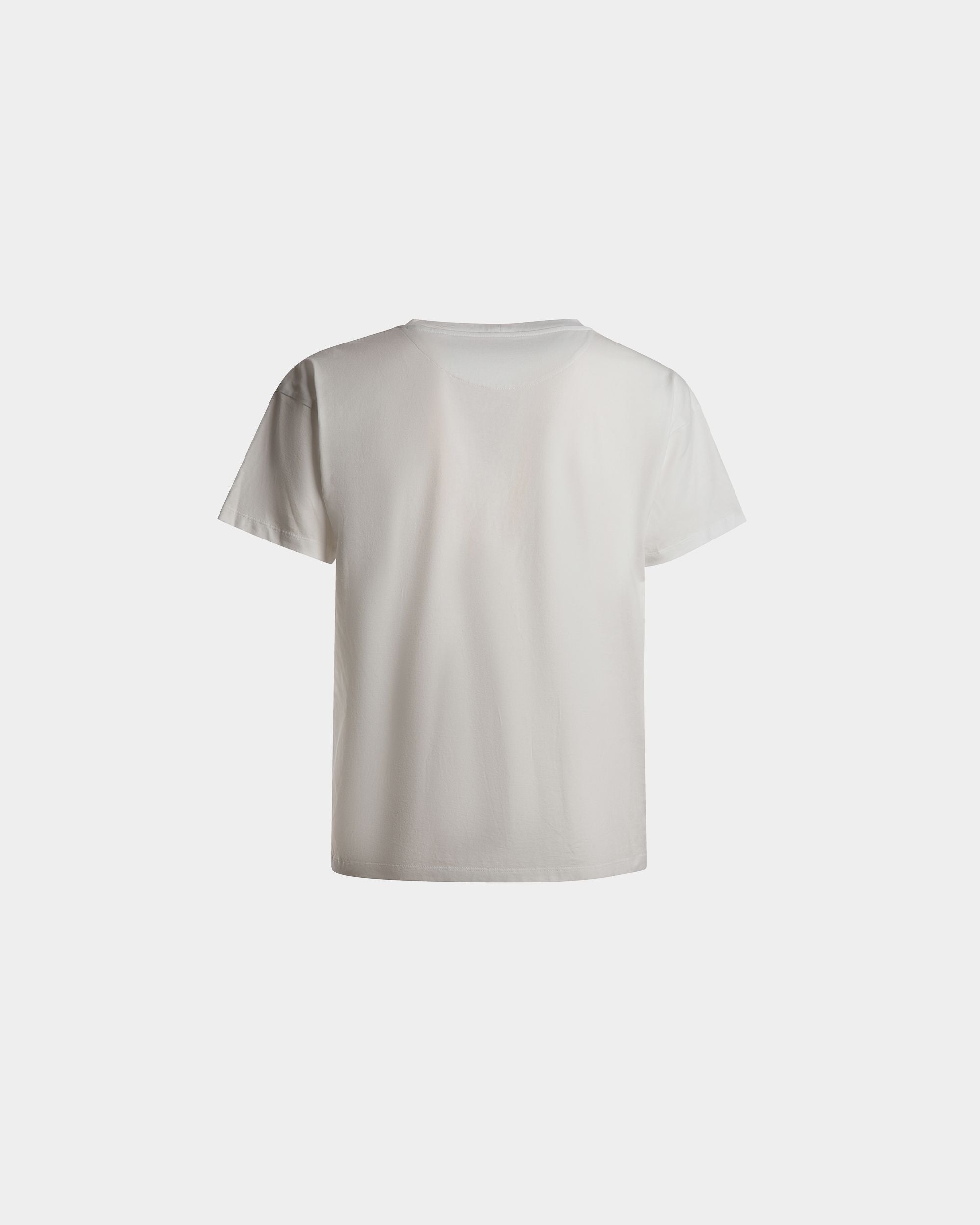 Bally Global - T-shirt in White Cotton with a Logo - Blanc