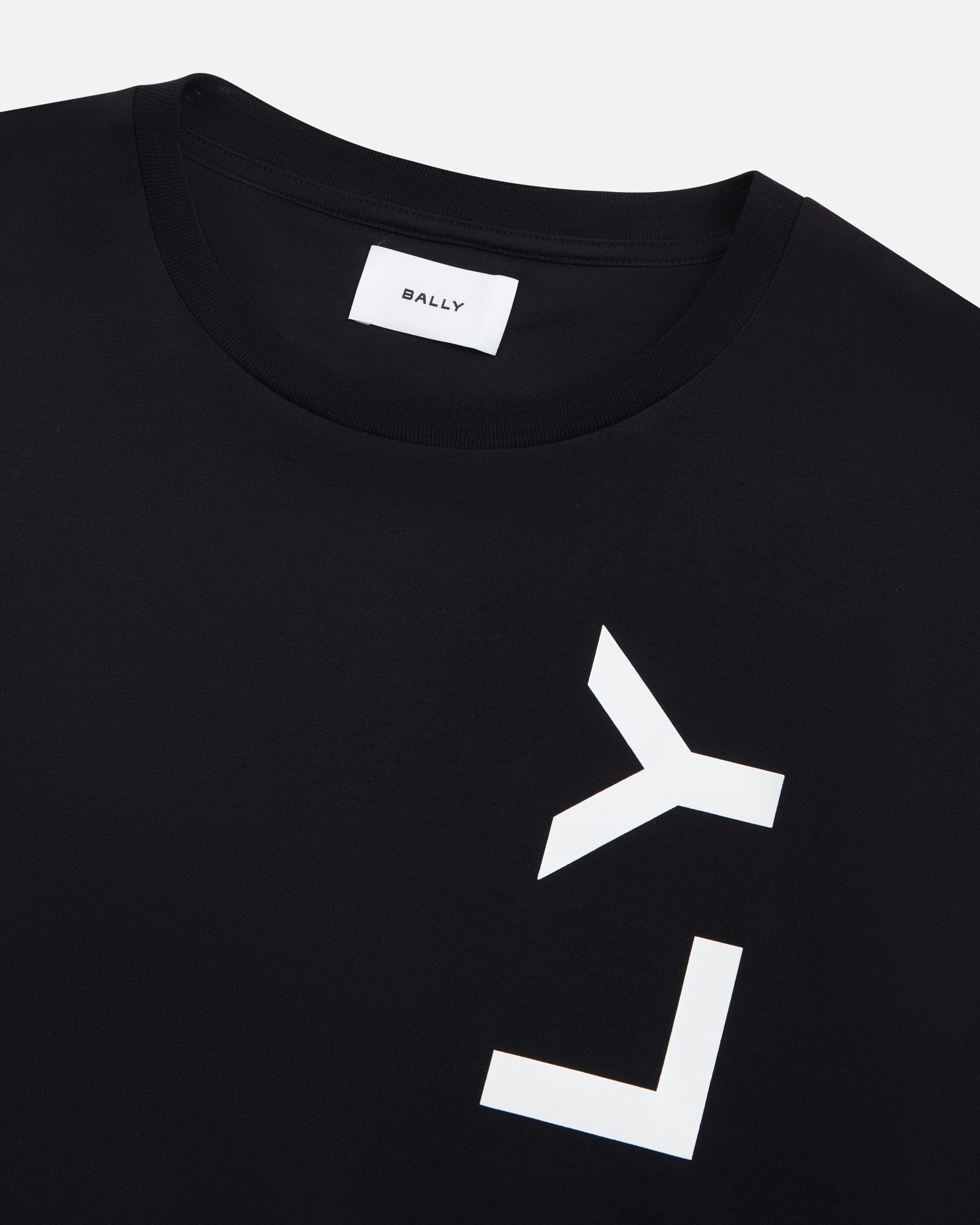 Bally Global - T-Shirt In Black Cotton - Noir