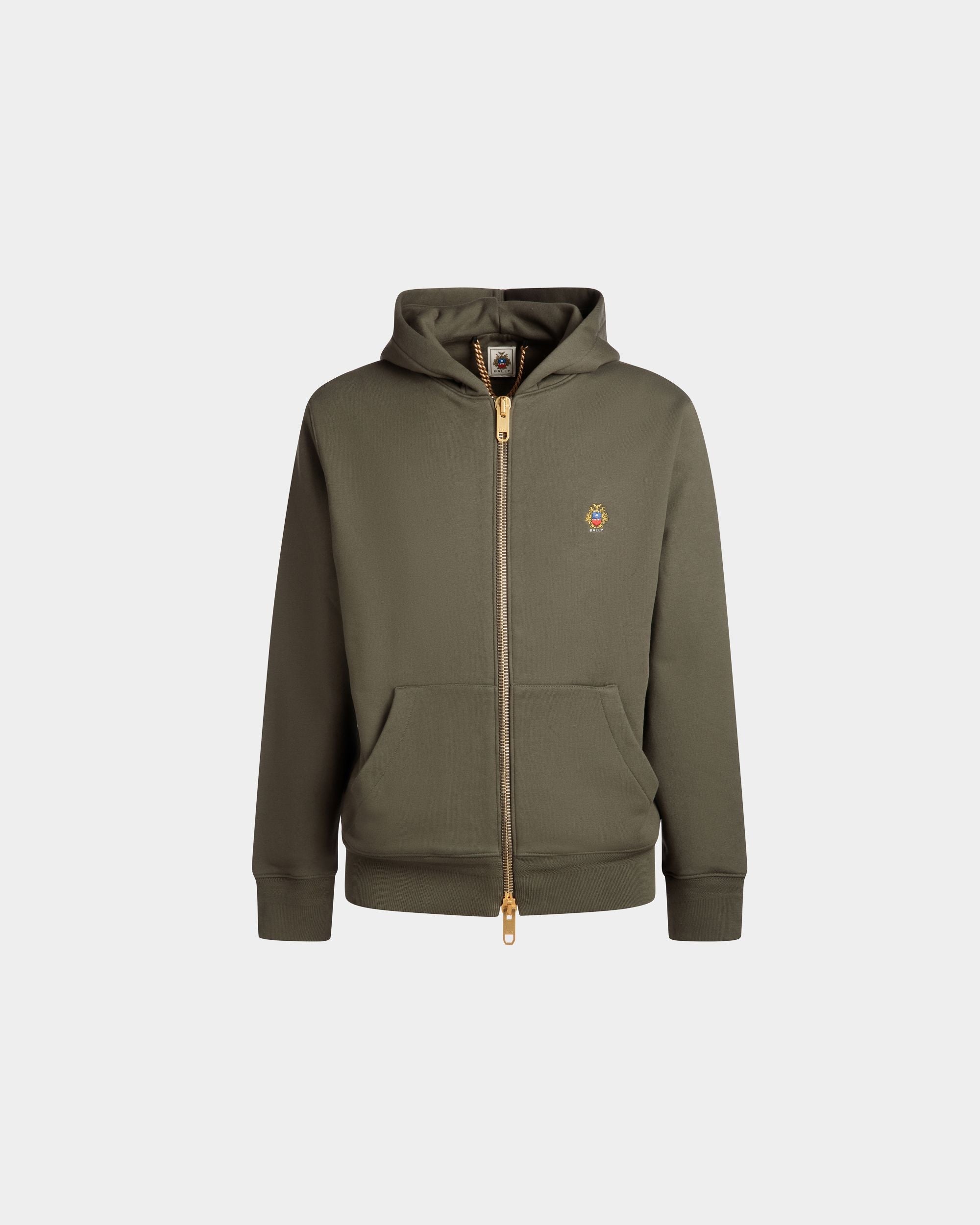 Bally Global - Adrien Brody Travel Collection Hoodie In Olive Green Cashmere Blend - Green