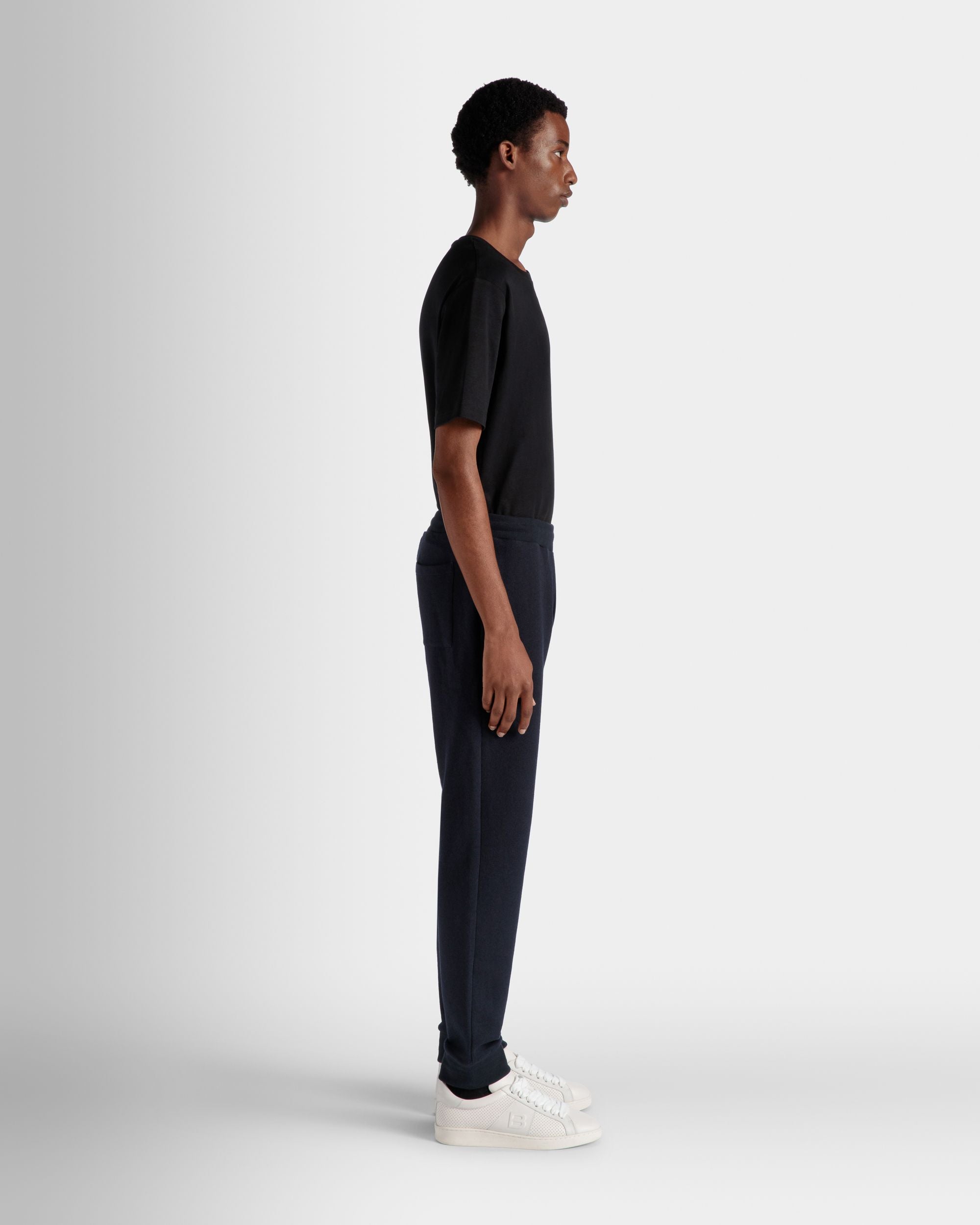 Bally Global - Pantalón De Chándal Adrien Brody Travel Collection De Mezcla De Cachemira Navy Blue - Azul