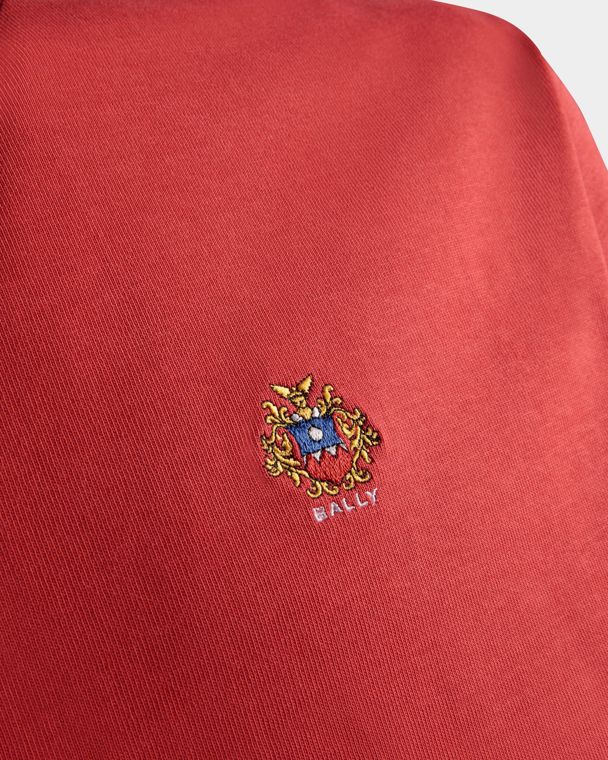 Bally Global - T-Shirt Avec Logo Bally Crest En Coton Rouge - Rouge