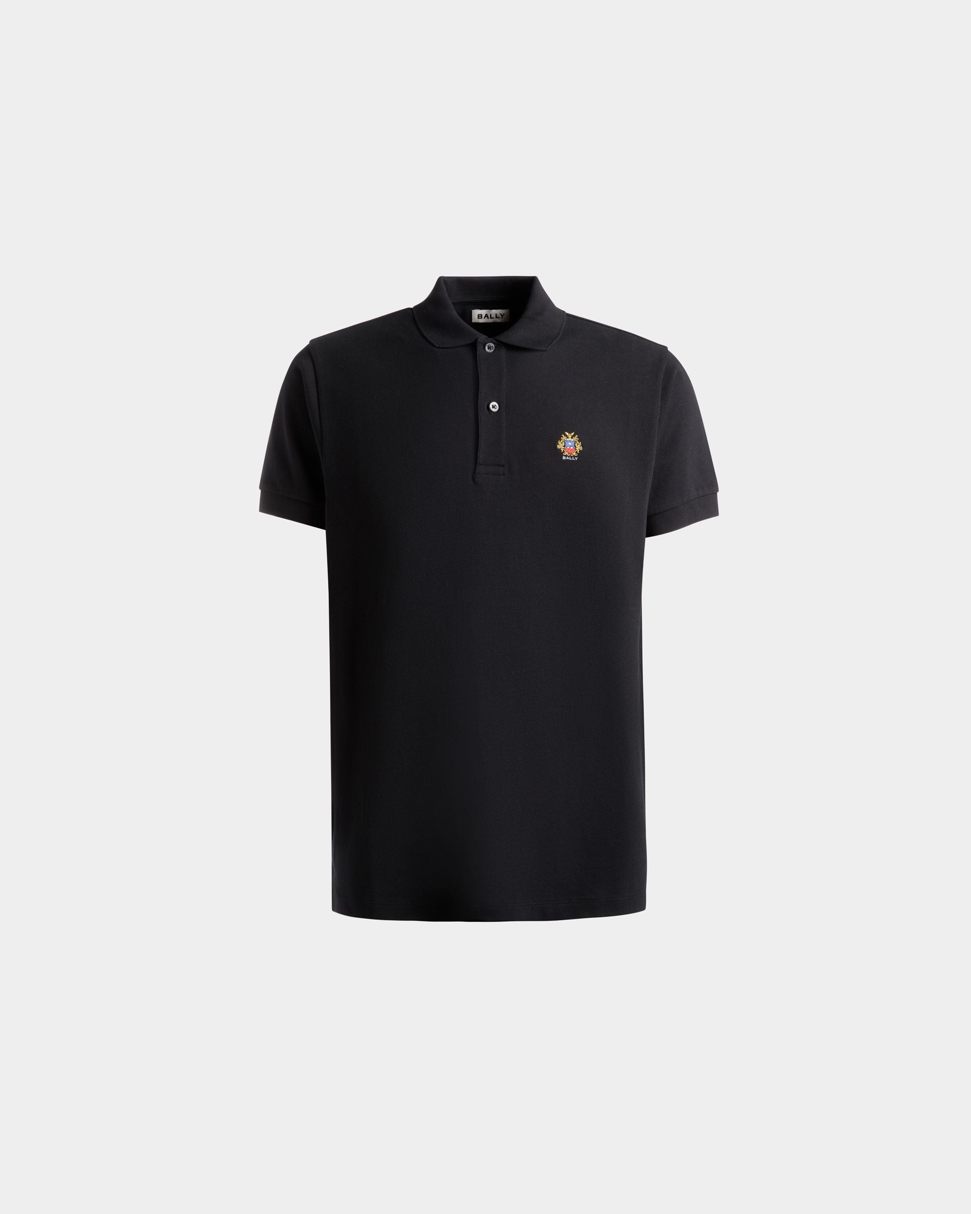 Bally Global - Polo Avec Logo Bally Crest En Coton Noir - Noir