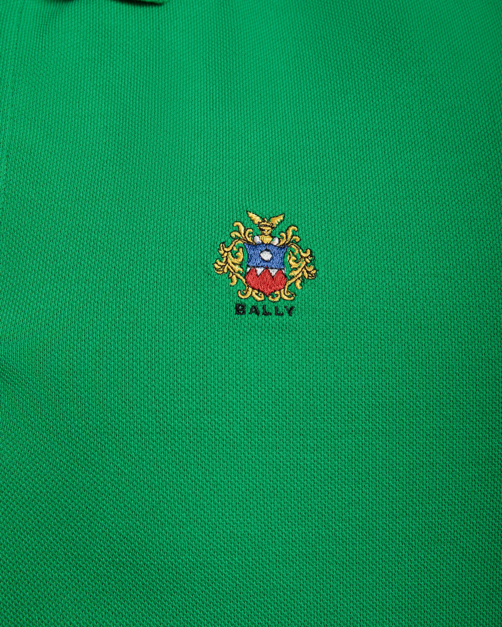 Bally Global - Polo Shirt in Emerald Green Cotton with a Bally Crest - Green