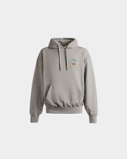 Sweatshirt in Grey Melange Cotton