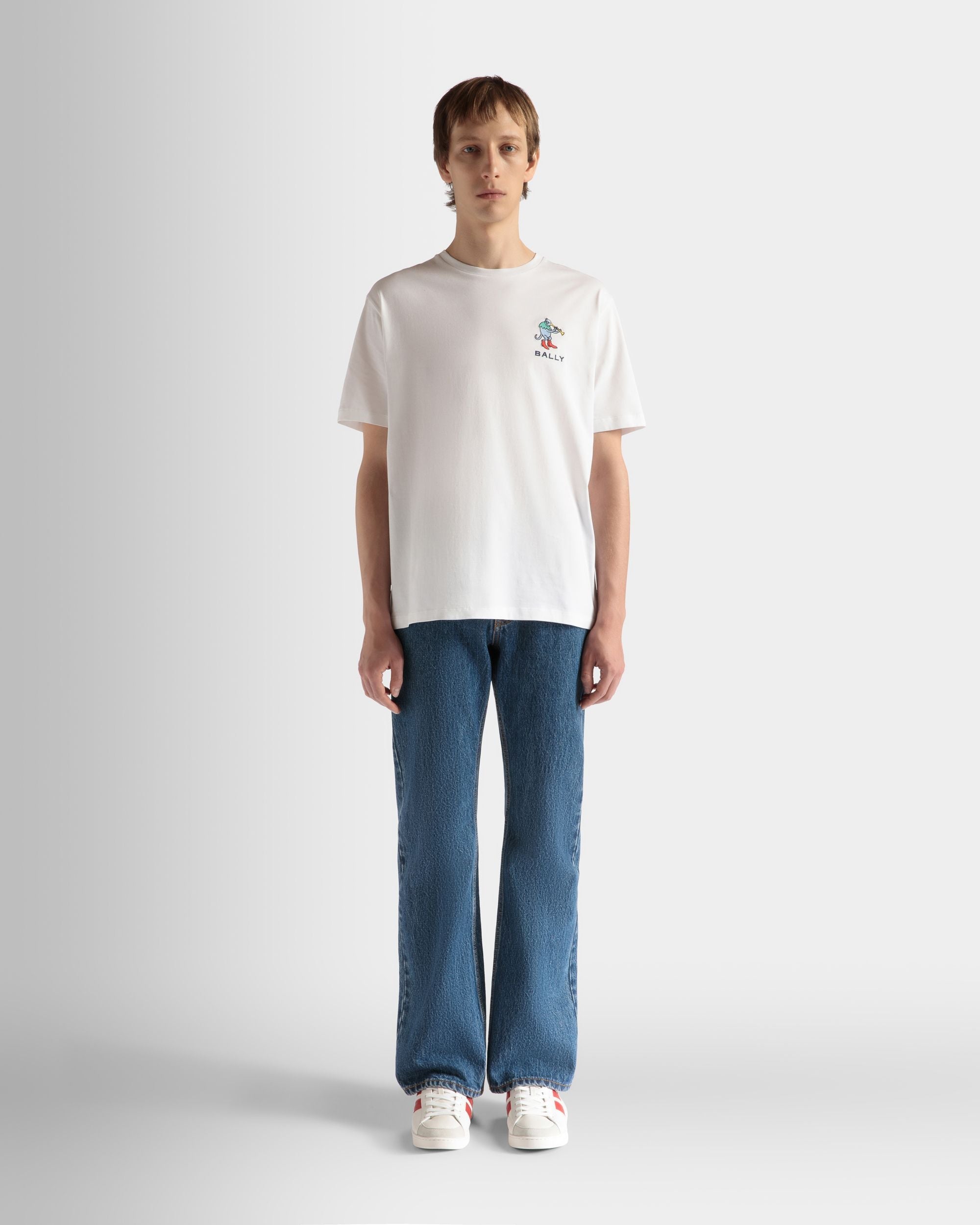 Bally Global - T-Shirt En Coton Blanc - Blanc