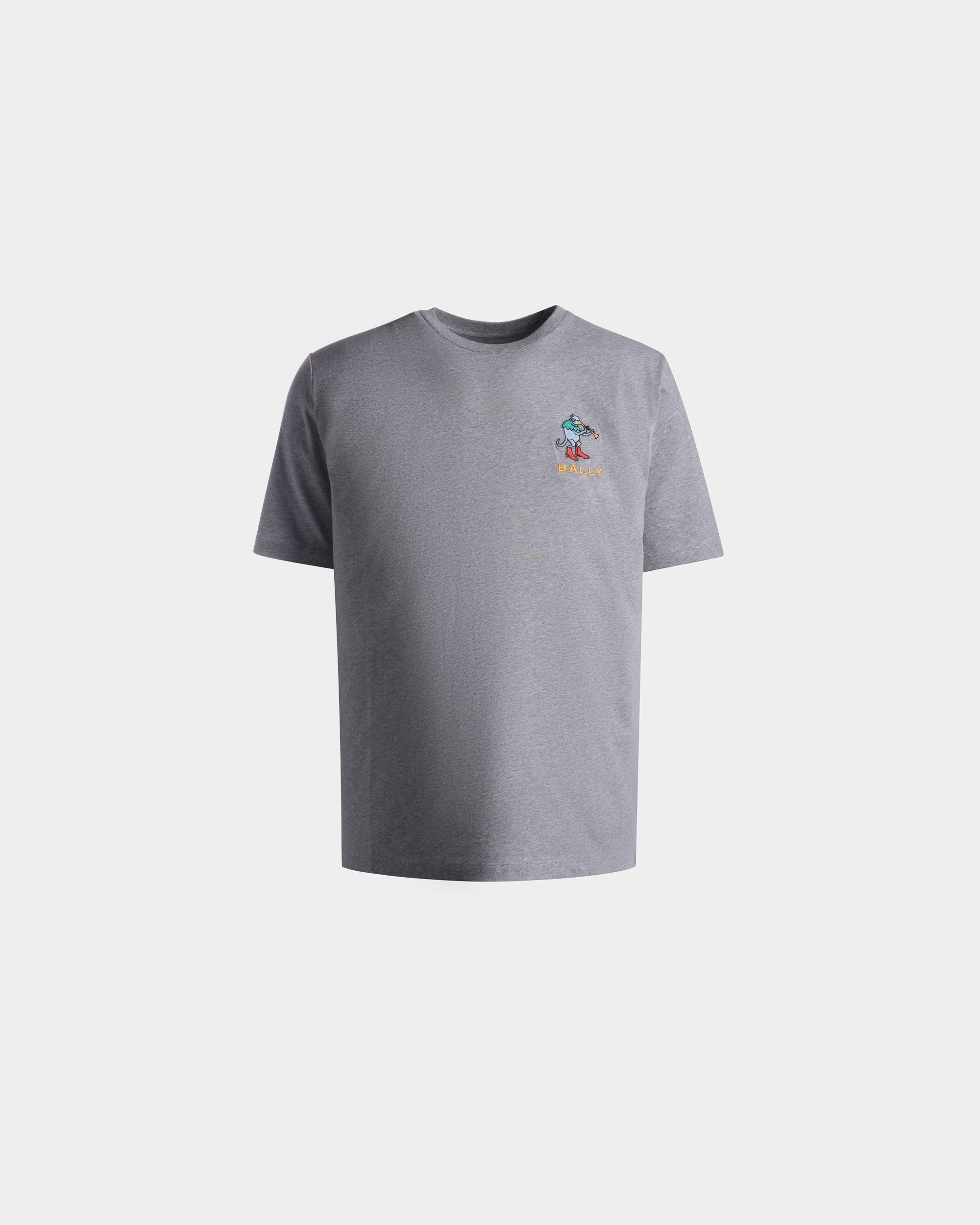 Bally Global - T-Shirt En Coton Gris Chiné - Gris
