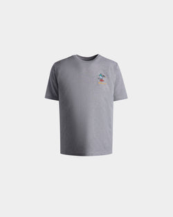 T-Shirt En Coton Gris Chiné