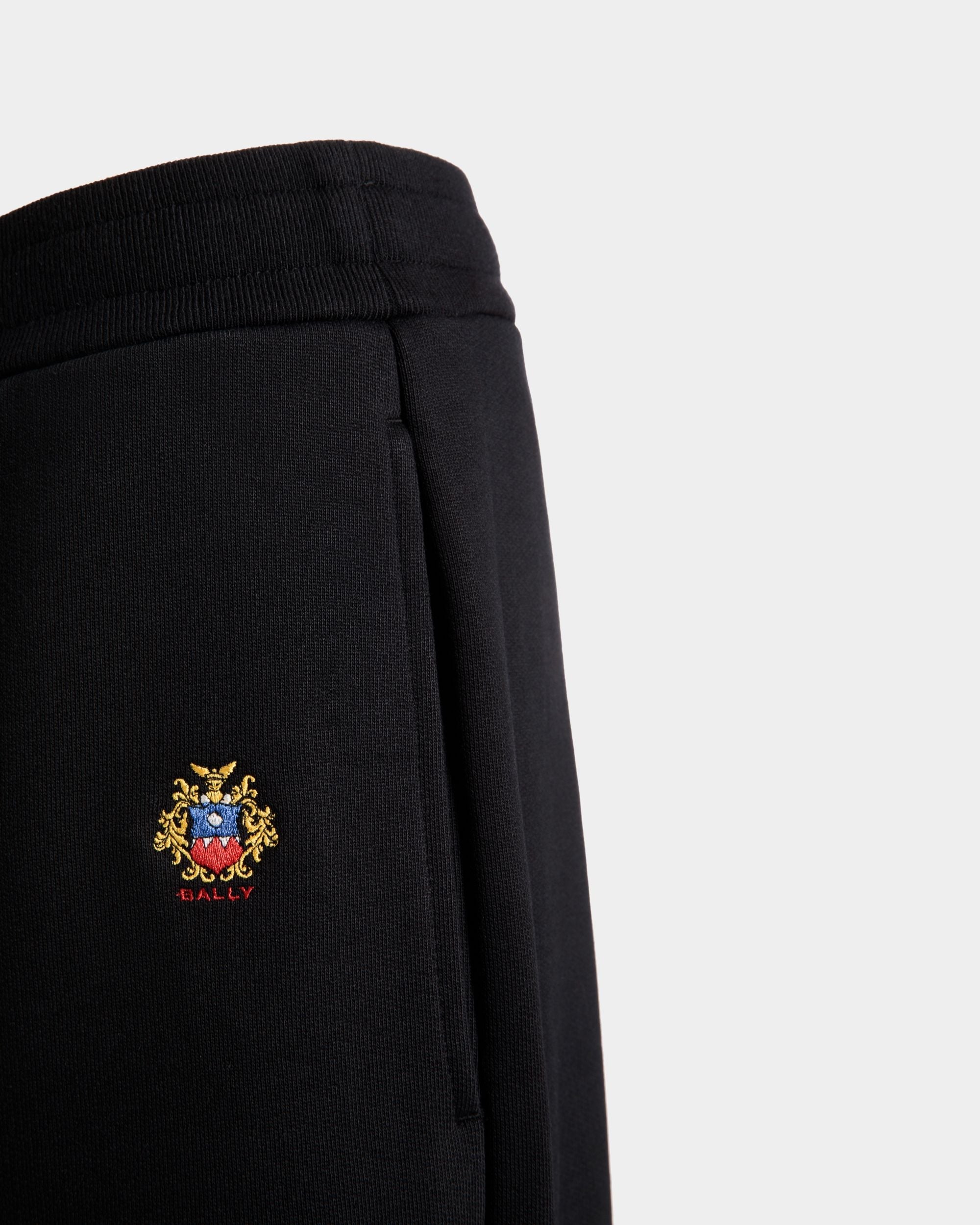 Bally Global - Pantalon De Survêtement Avec Logo Bally Crest En Coton Noir - Noir