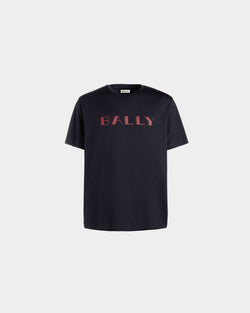 Summer Capsule T-Shirt In Navy Blue Cotton
