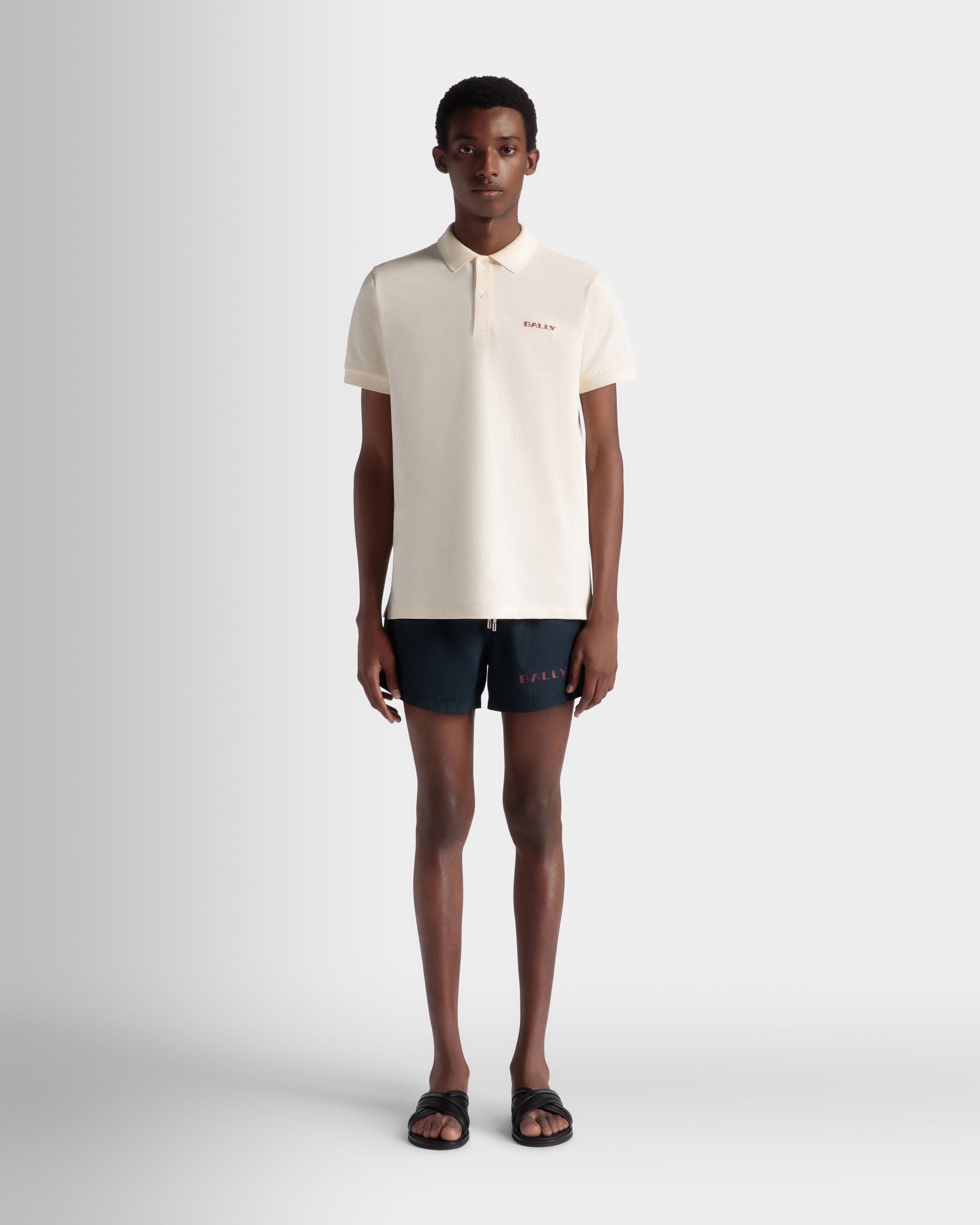 Bally Global - Polo Summer Capsule En Coton Blanc - Blanc