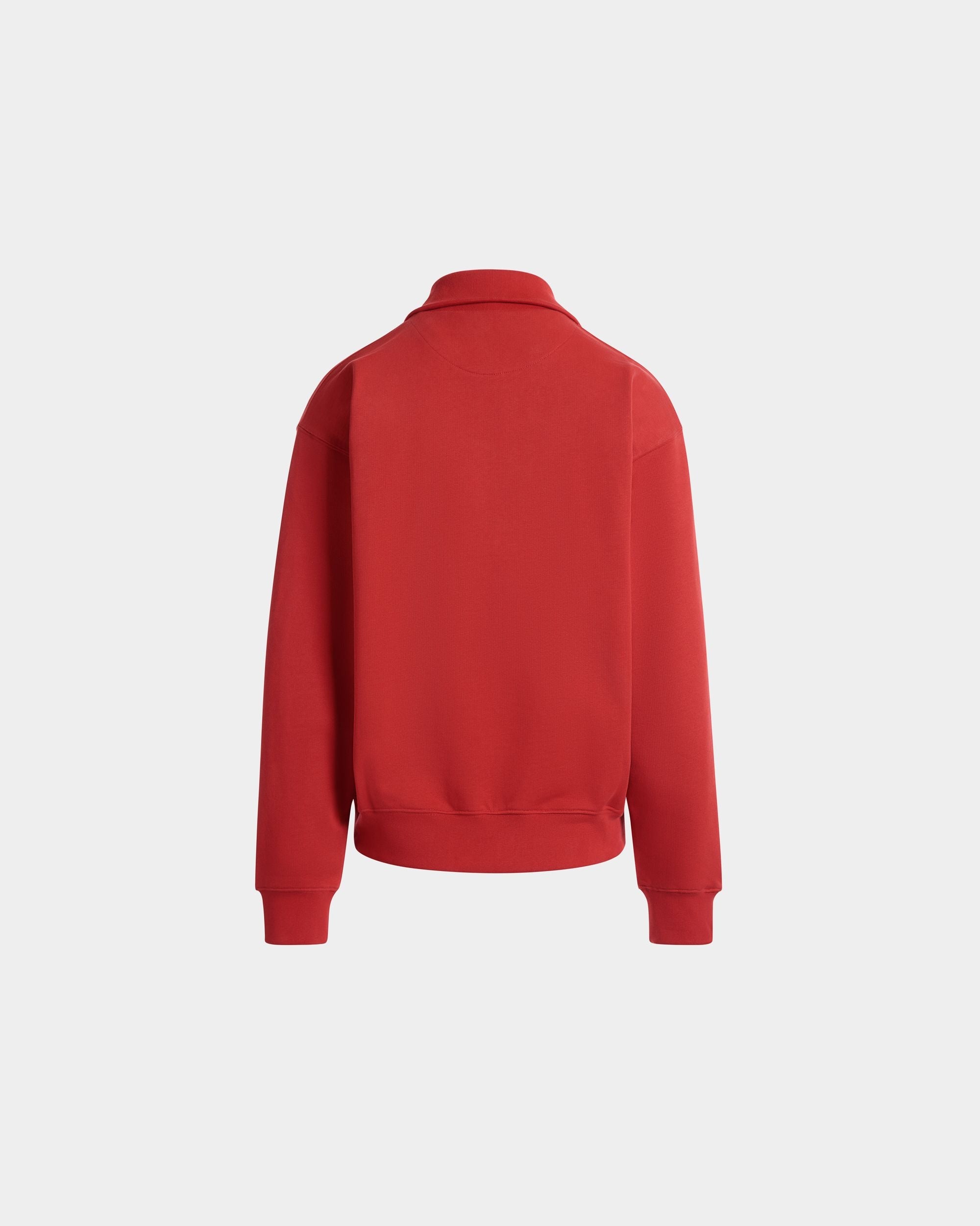 Bally Global - Half Zip Sweatshirt in Red Cotton - Red