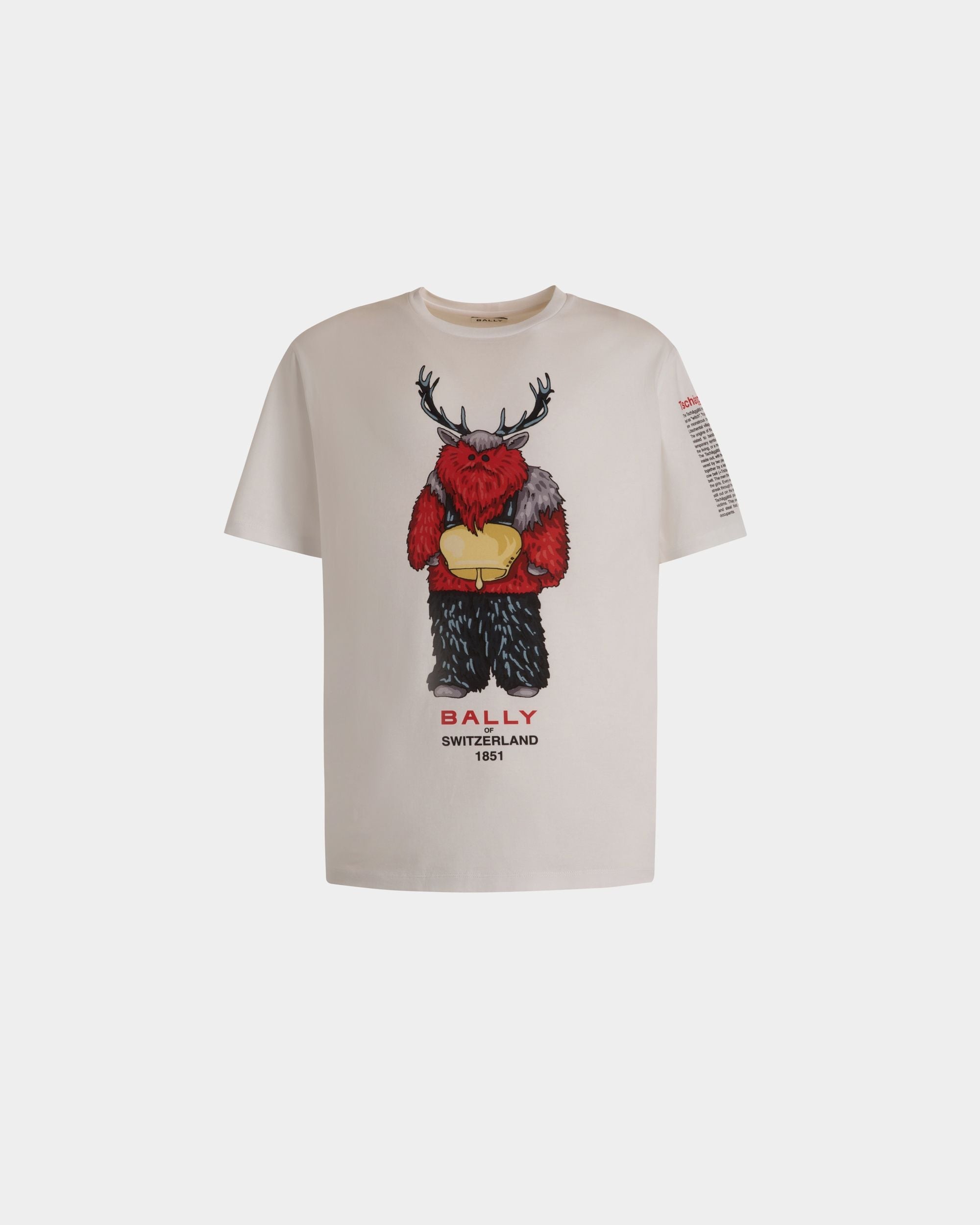 Bally Global - T-Shirt Avec Forest Mask En Coton Blanc - Blanc