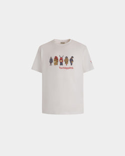 Camiseta De Algodón Blanco Con Forest Mask