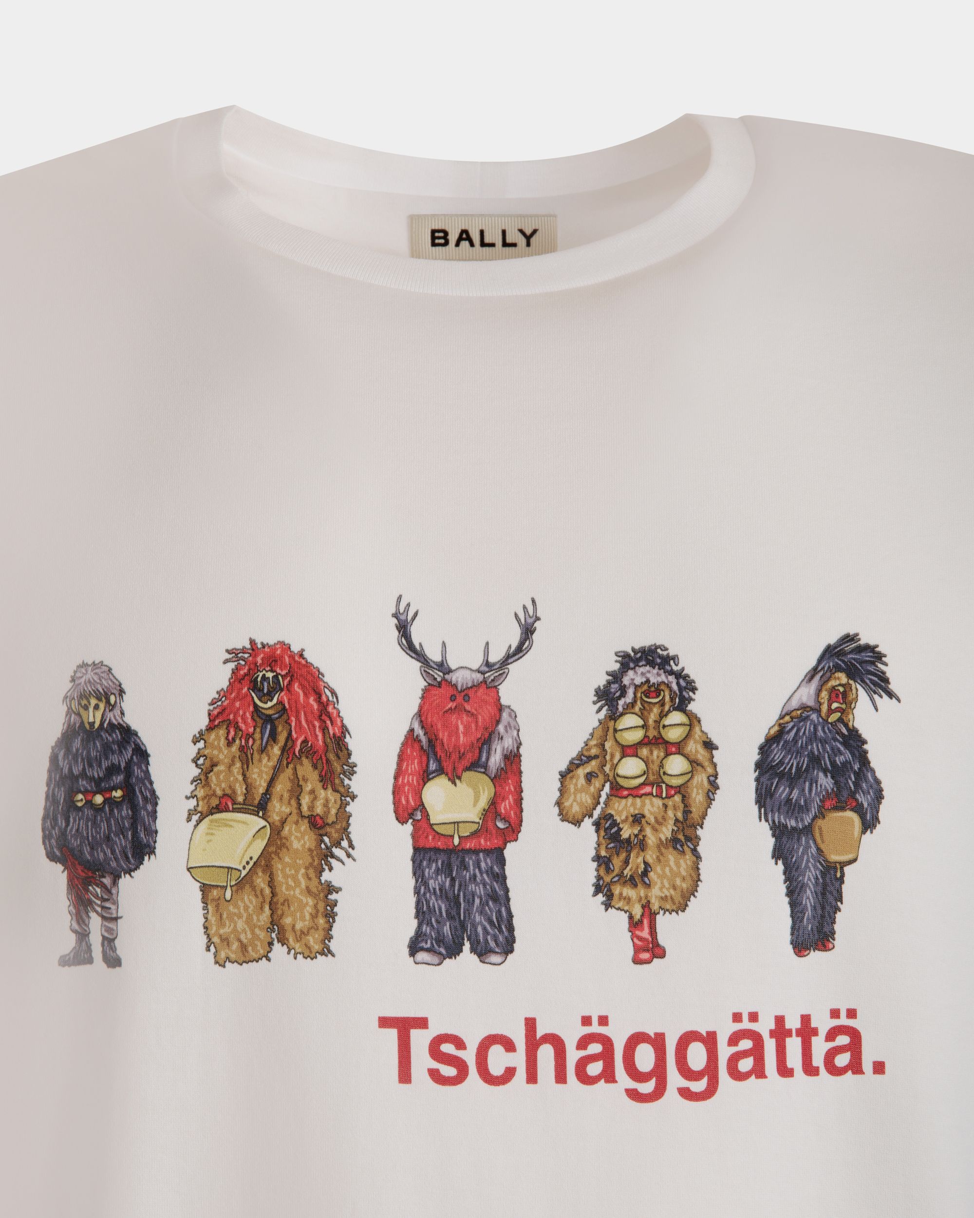 Bally Global - Camiseta De Algodón Blanco Con Forest Mask - Blanco