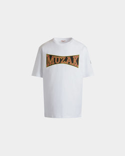 DJ Leo Mas x Bally T-Shirt in White Cotton with a Muzak Print