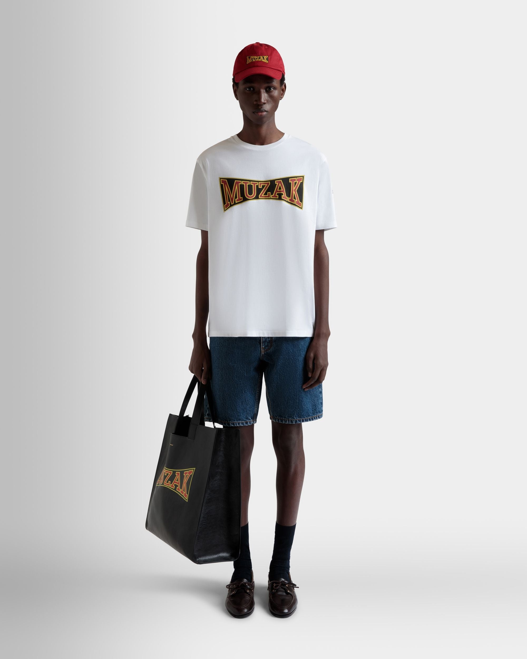 Bally Global - T-Shirt DJ Leo Mas X Bally En Coton Blanc Avec Imprimé Muzak - Blanc