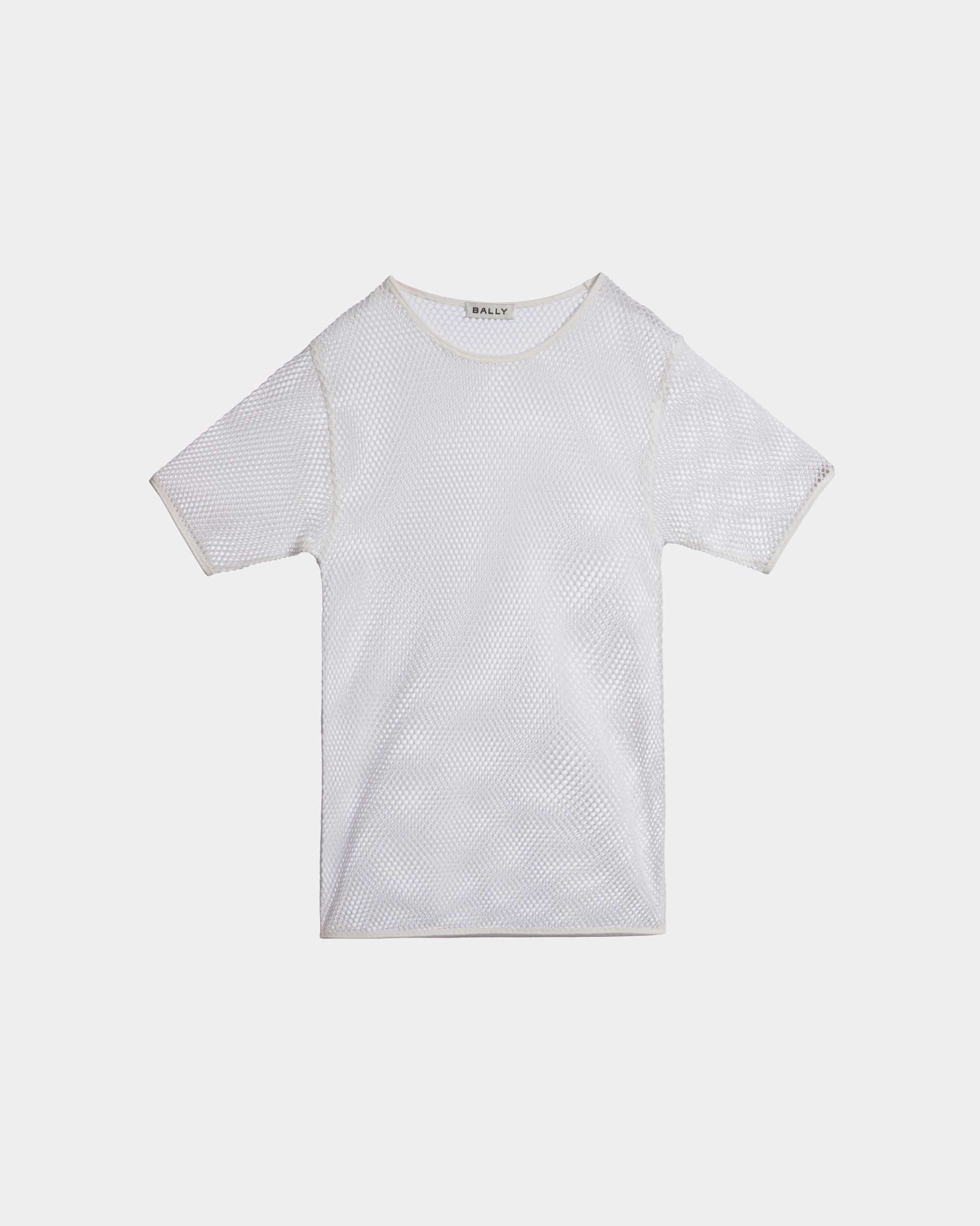 Bally Global - Mesh T-Shirt in White Cotton - White