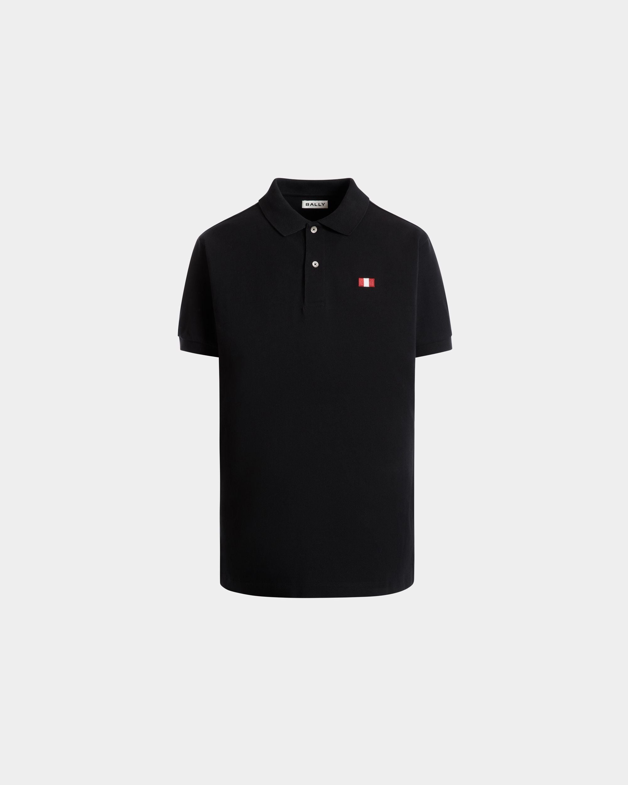Bally Global - Polo Avec Bally Flag En Coton Noir - Noir