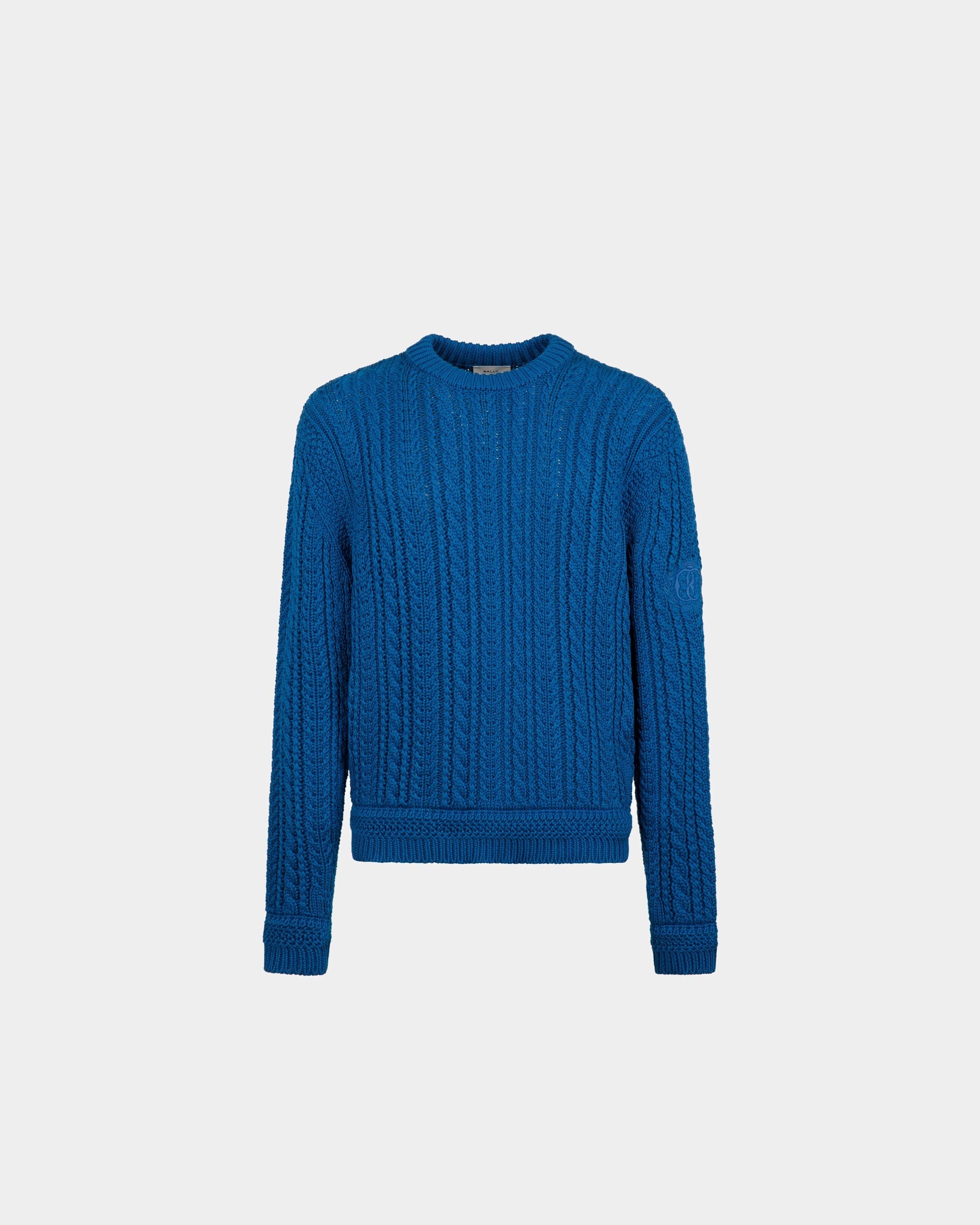 Bally Global - Cable-knit Sweater in Blue Cotton - Blue