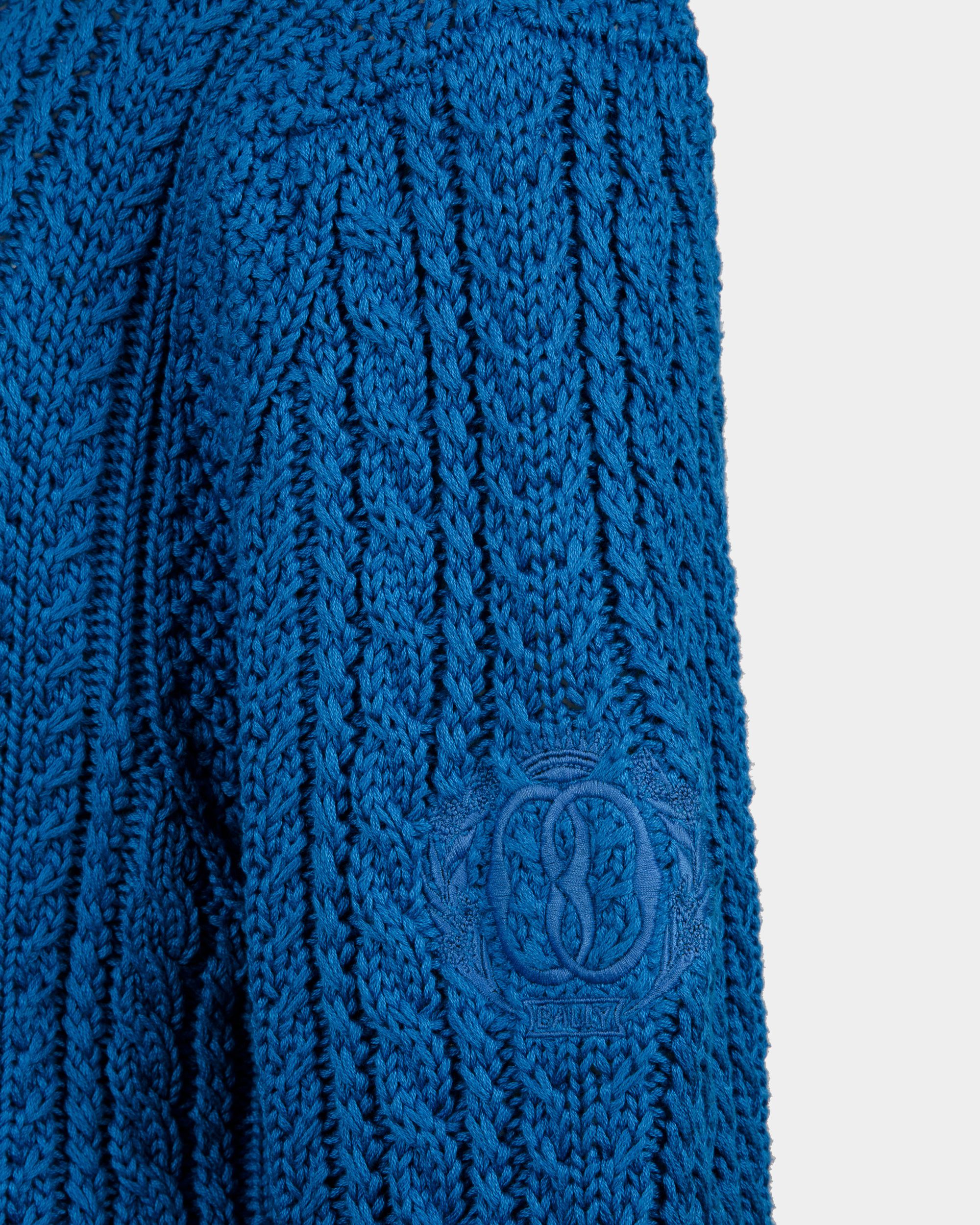 Bally Global - Cable-knit Sweater in Blue Cotton - Blue
