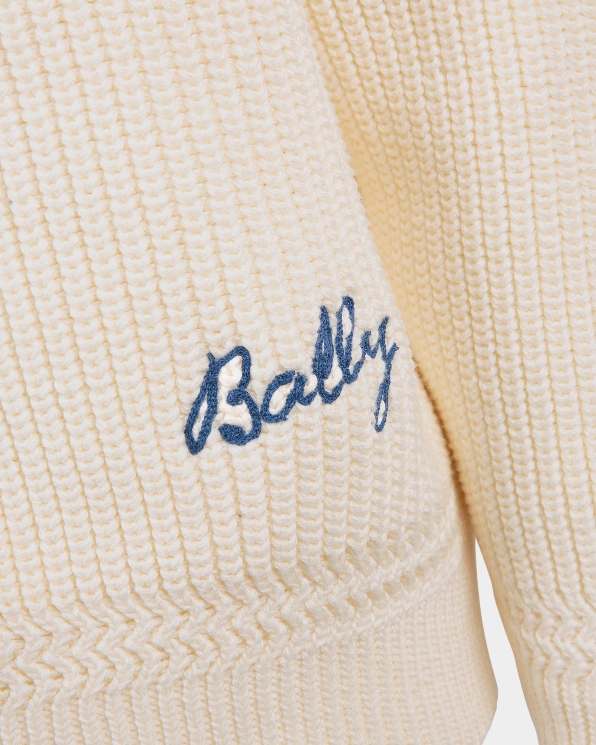 Bally Global - Crewneck Sweater in Cotton - White