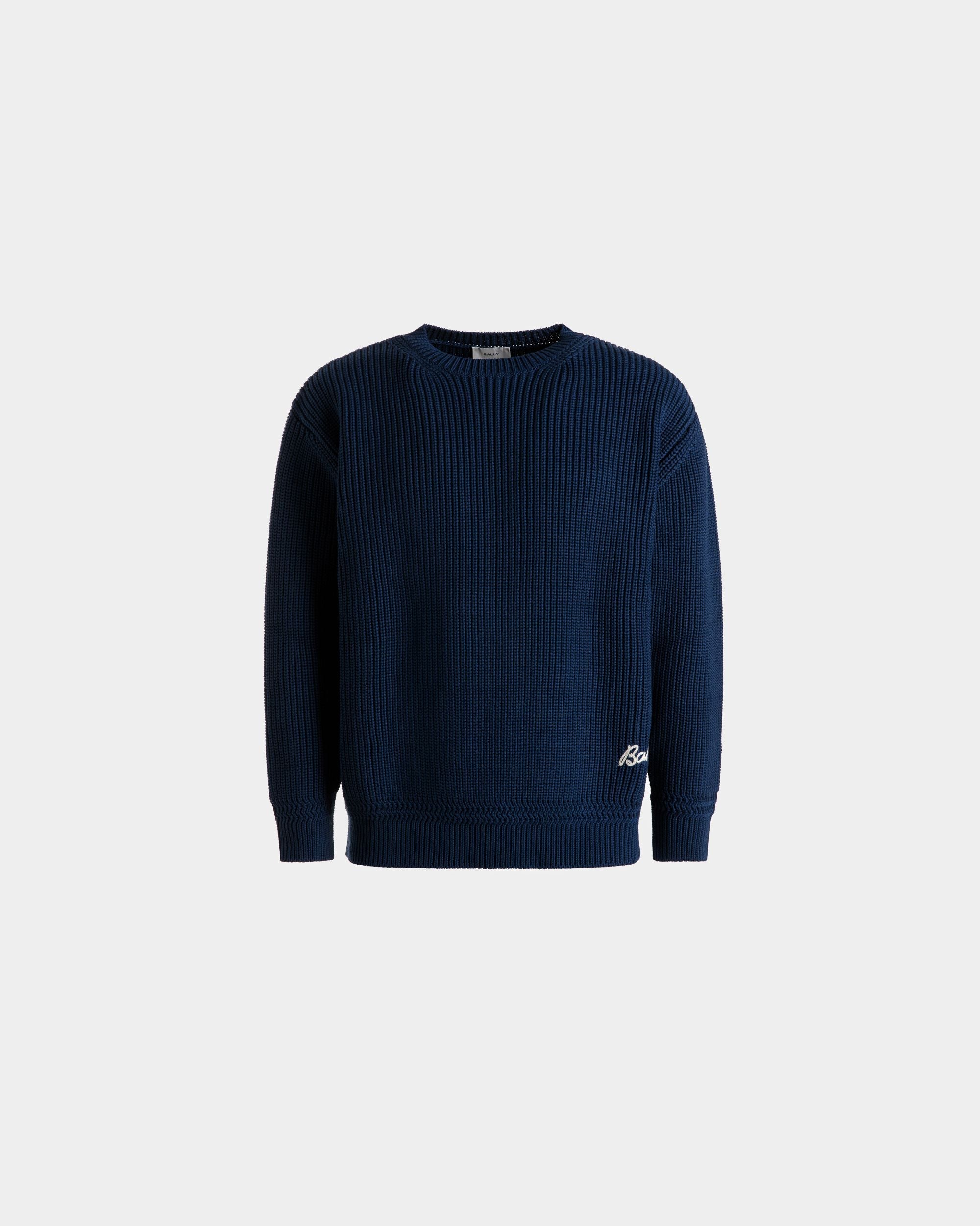 Bally Global - Jersey De Cuello Redondo De Algodón Azul - Azul