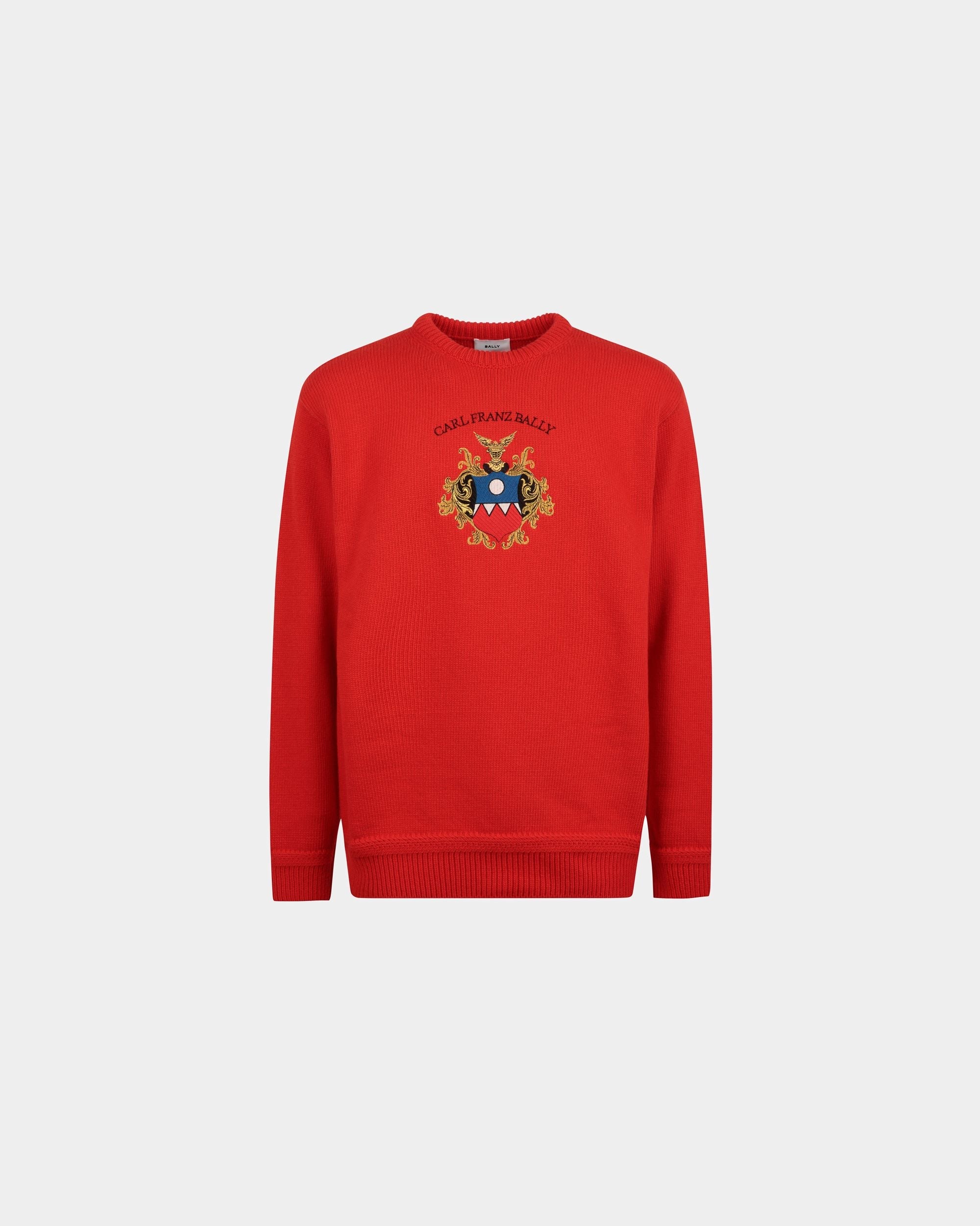 Bally Global - Pull En Laine Rouge - Rouge