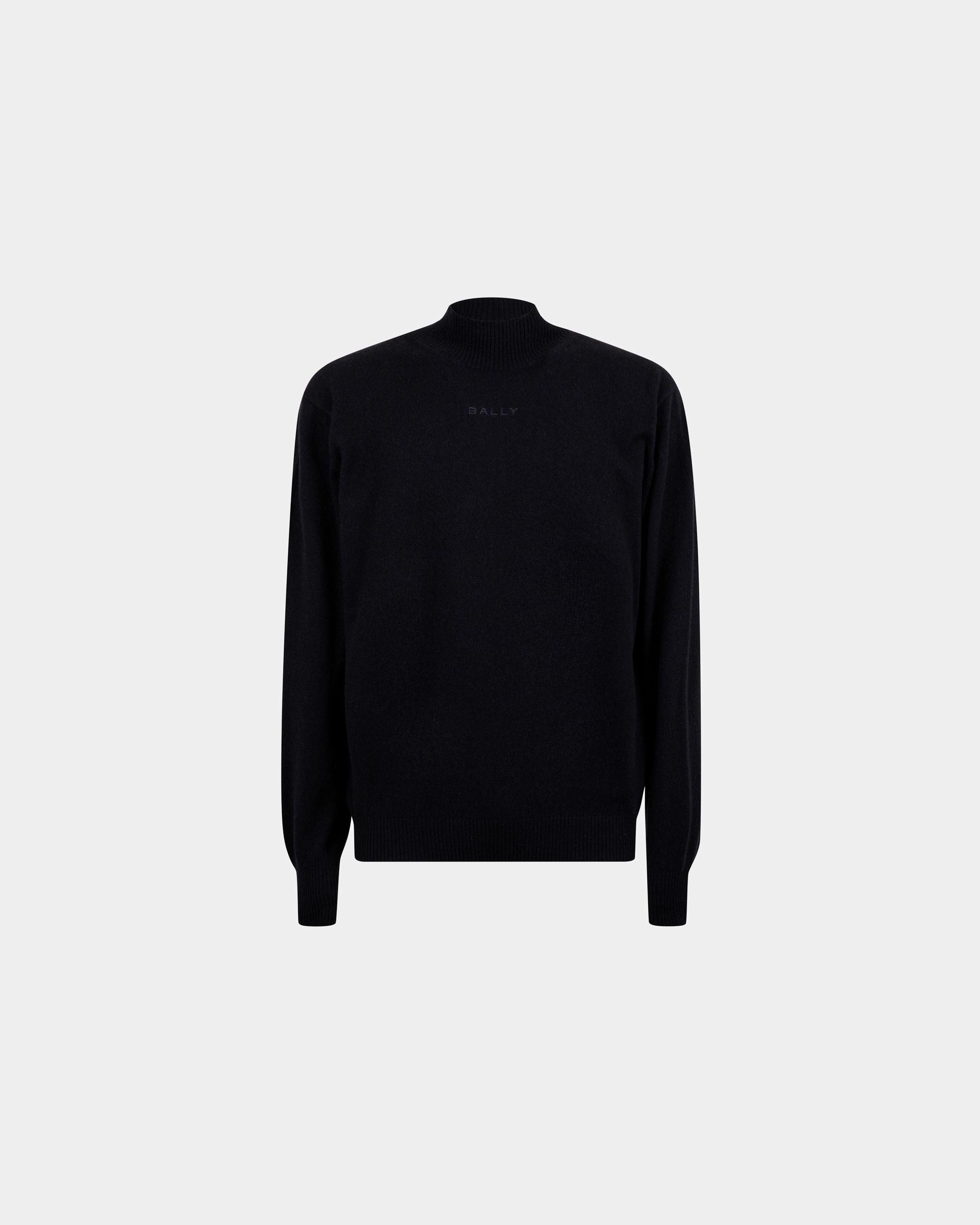 Bally Global - Turtleneck Sweater In Dark Blue Cashmere - Blue