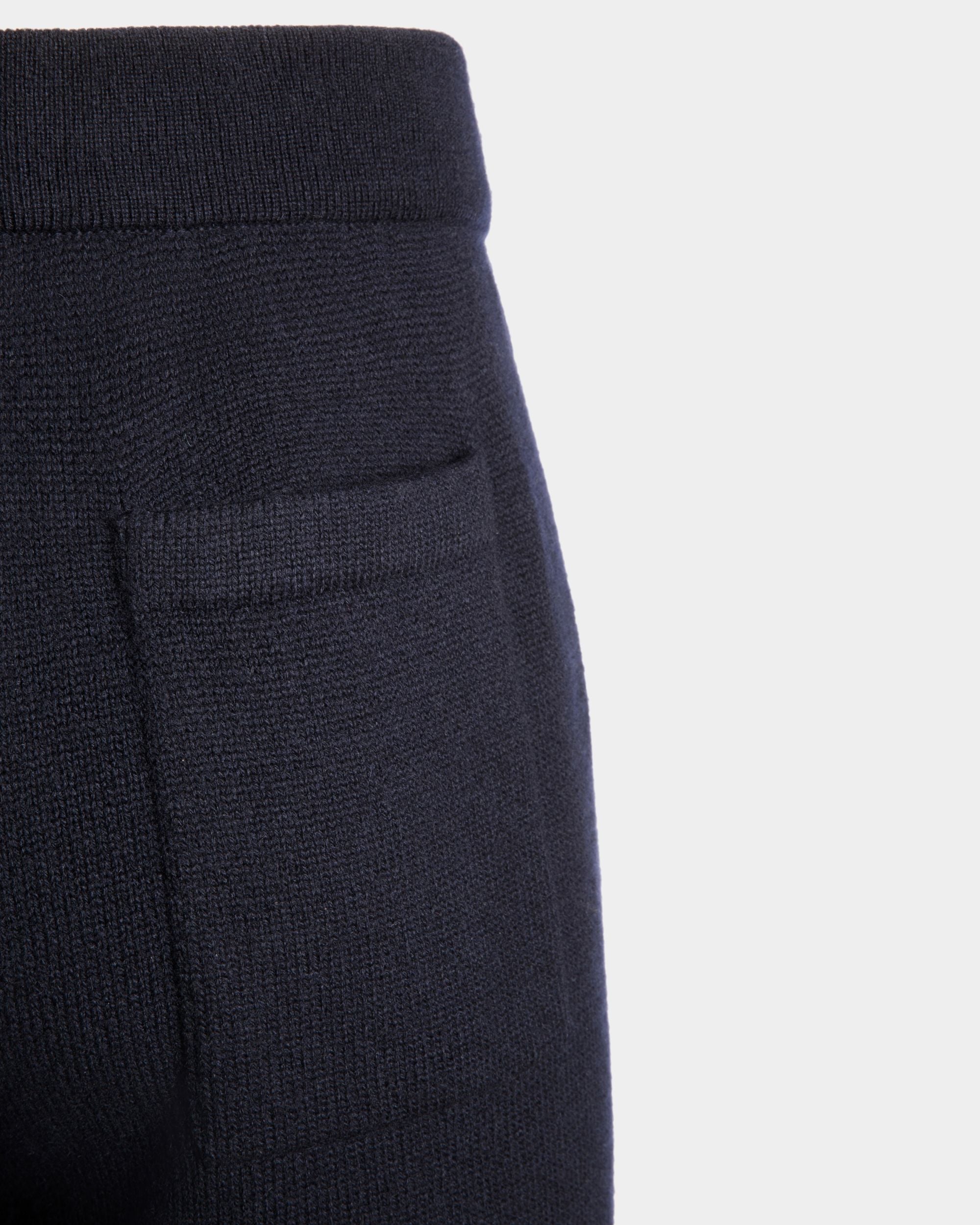 Bally Global - Adrien Brody Travel Collection Sweatpants In Navy Blue Wool Blend - Blue
