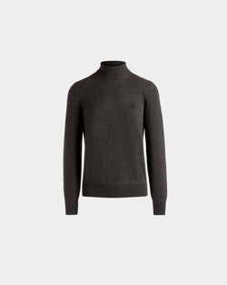 Adrien Brody Travel Collection Turtleneck In Dark Grey Cashmere