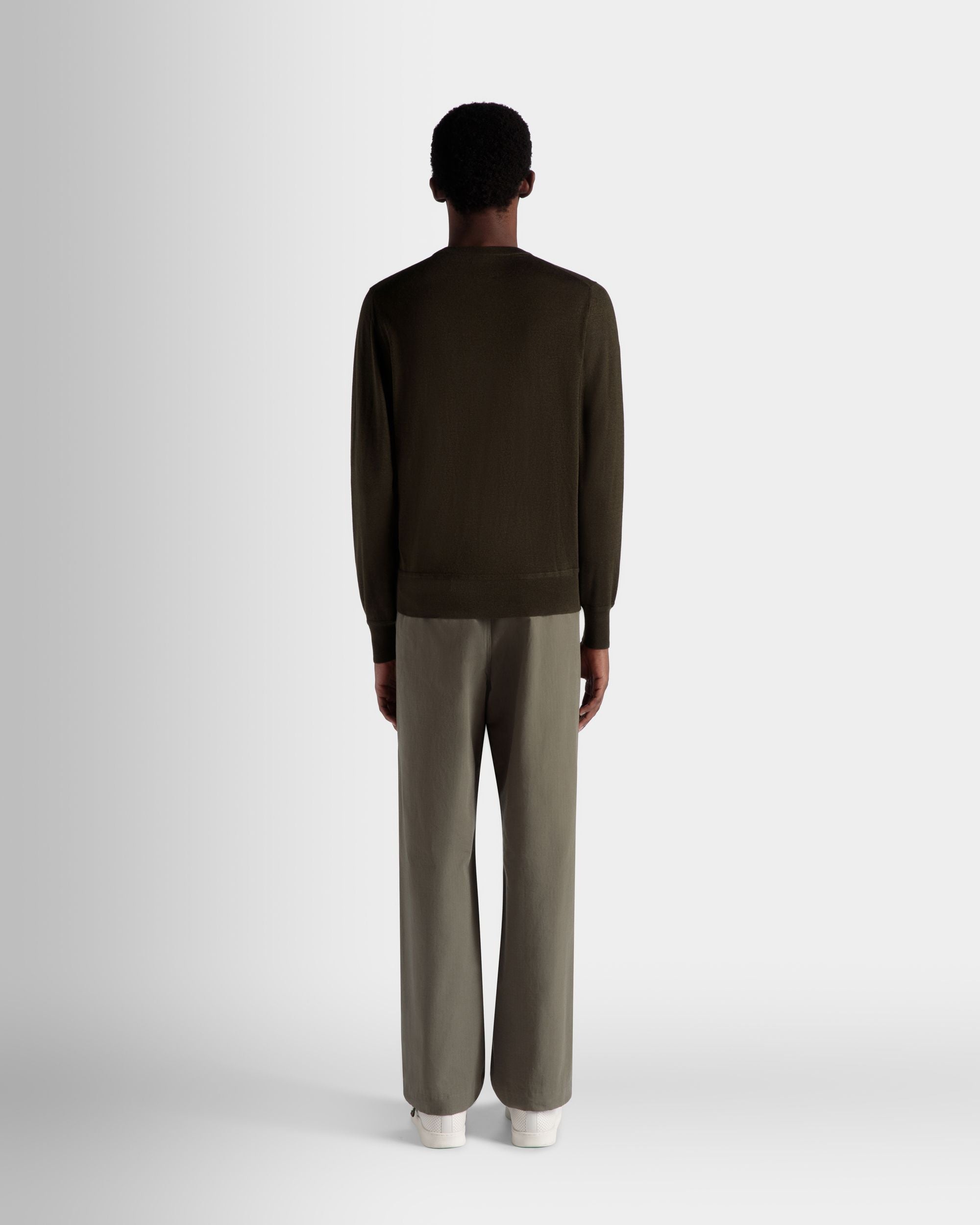 Bally Global - Adrien Brody Travel Collection Crewneck Sweater In Military Green Cashmere - Green