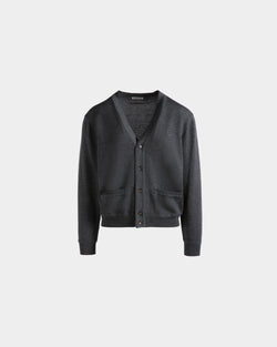 Cardigan Avec Logo Bally Crest En Laine Gris Foncé
