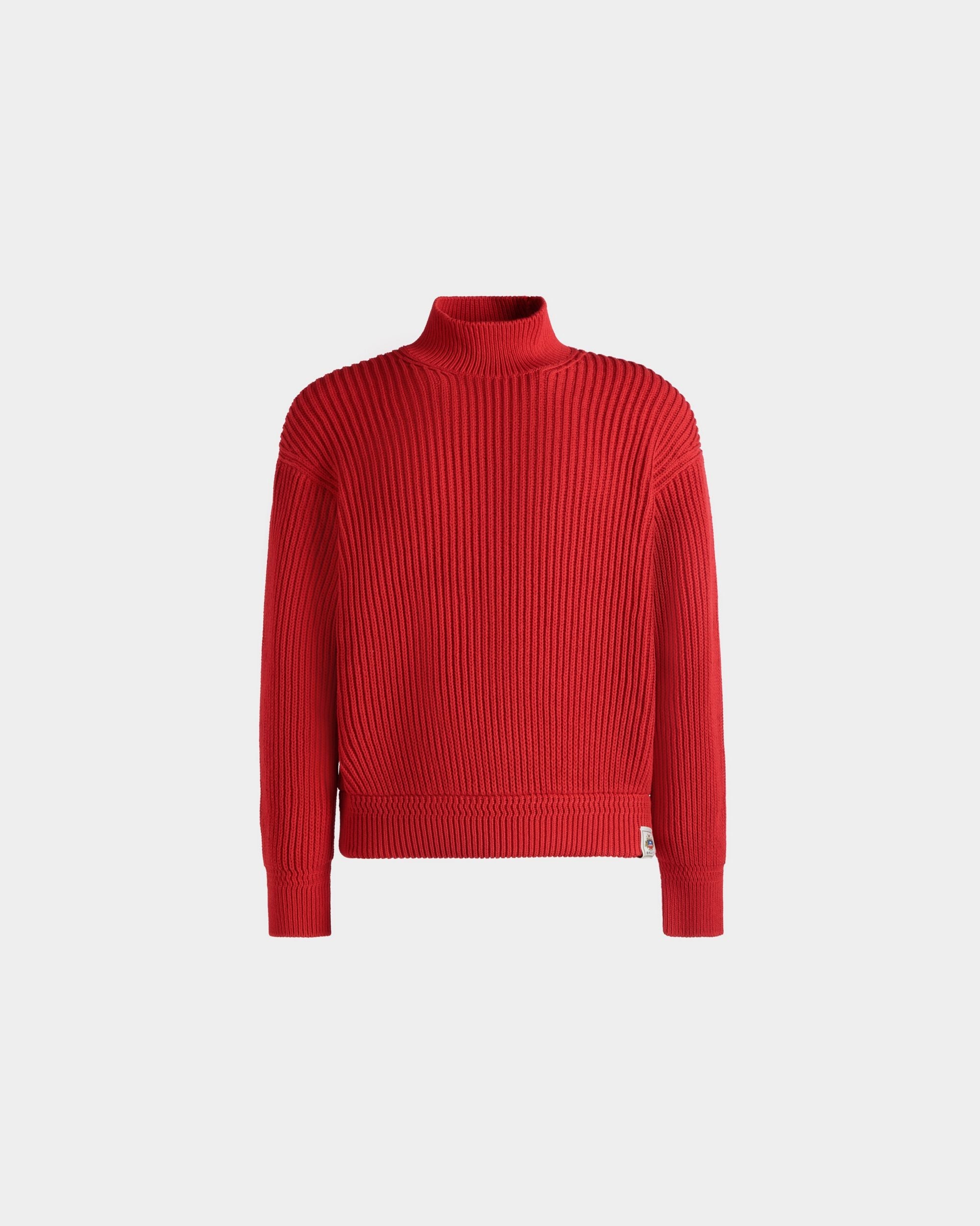 Bally Global - Roll Neck in Candy Red Cotton - Red