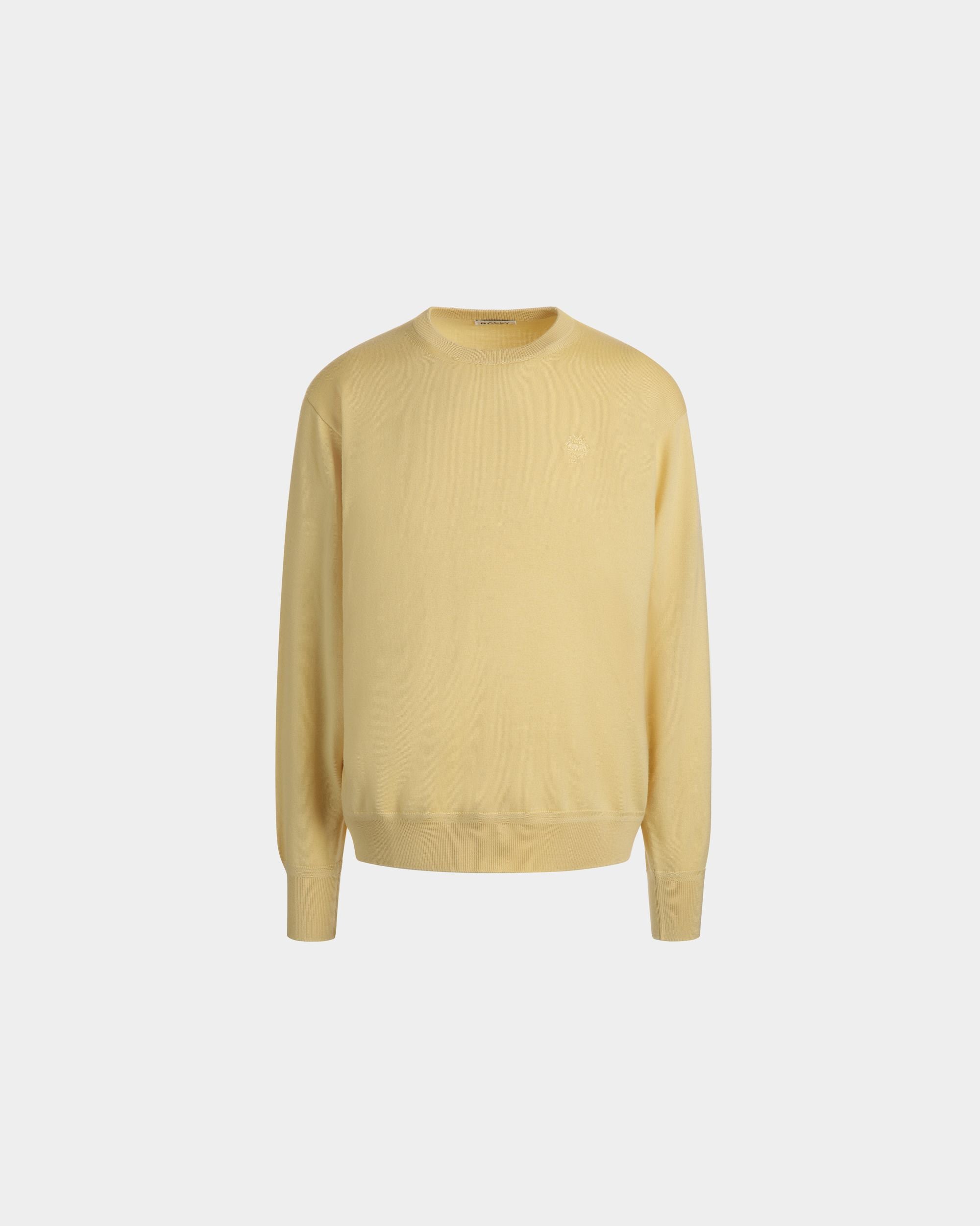Bally Global - Crewneck Sweater in a Dusty Yellow Wool-Cashmere Blend - Yellow