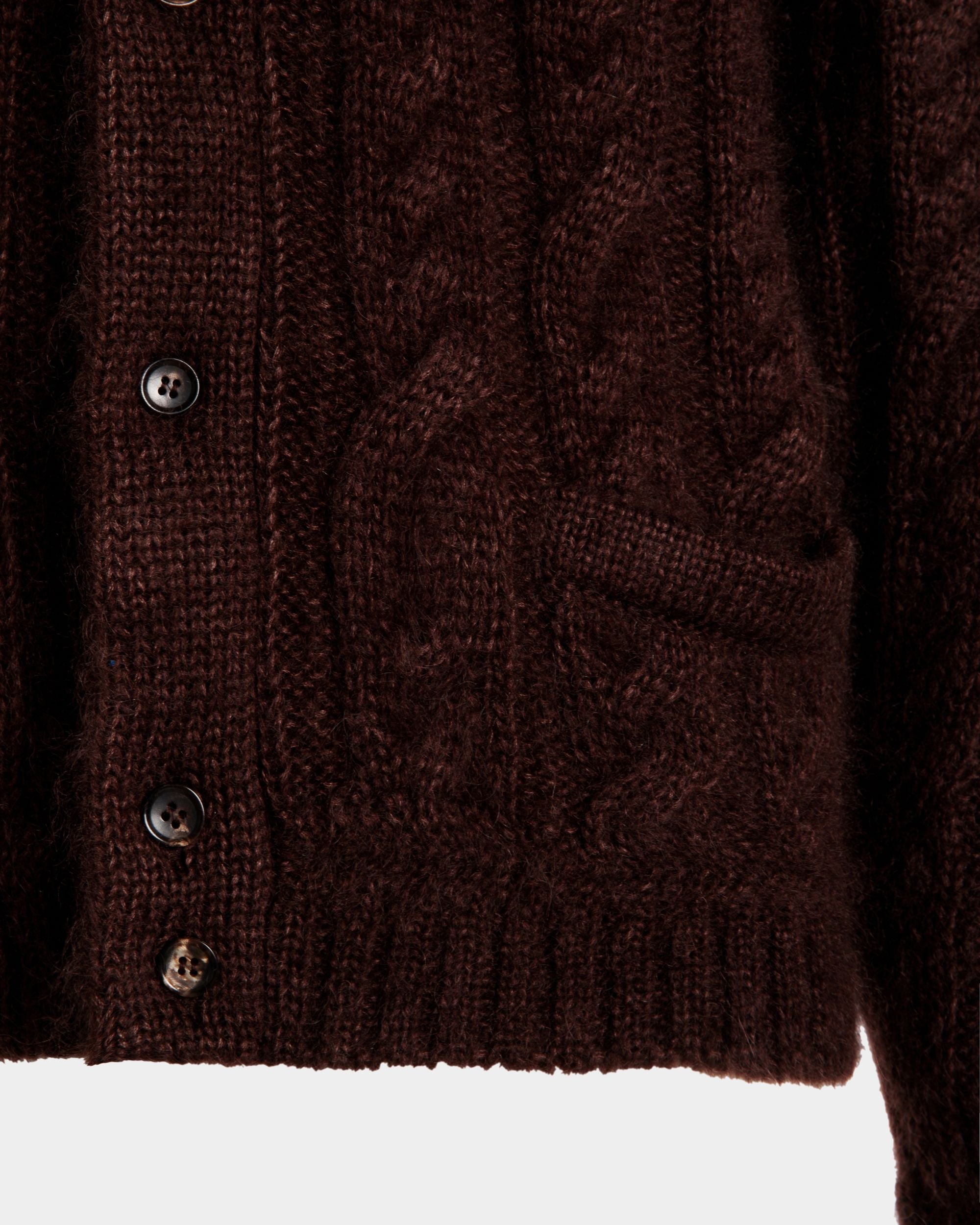 Bally Global - Cardigan in Brown Mohair And Silk - Brown