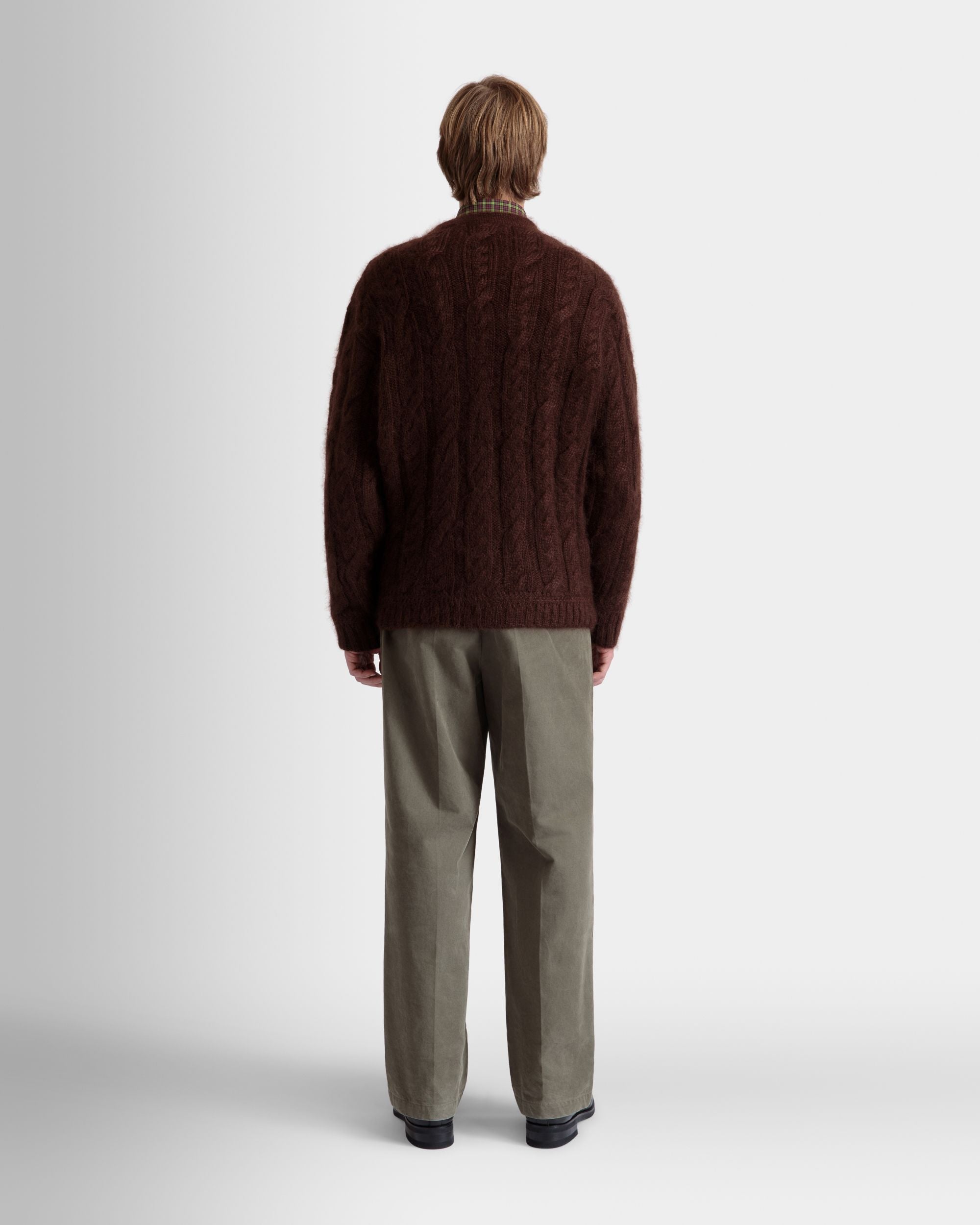 Bally Global - Cardigan in Brown Mohair And Silk - Brown