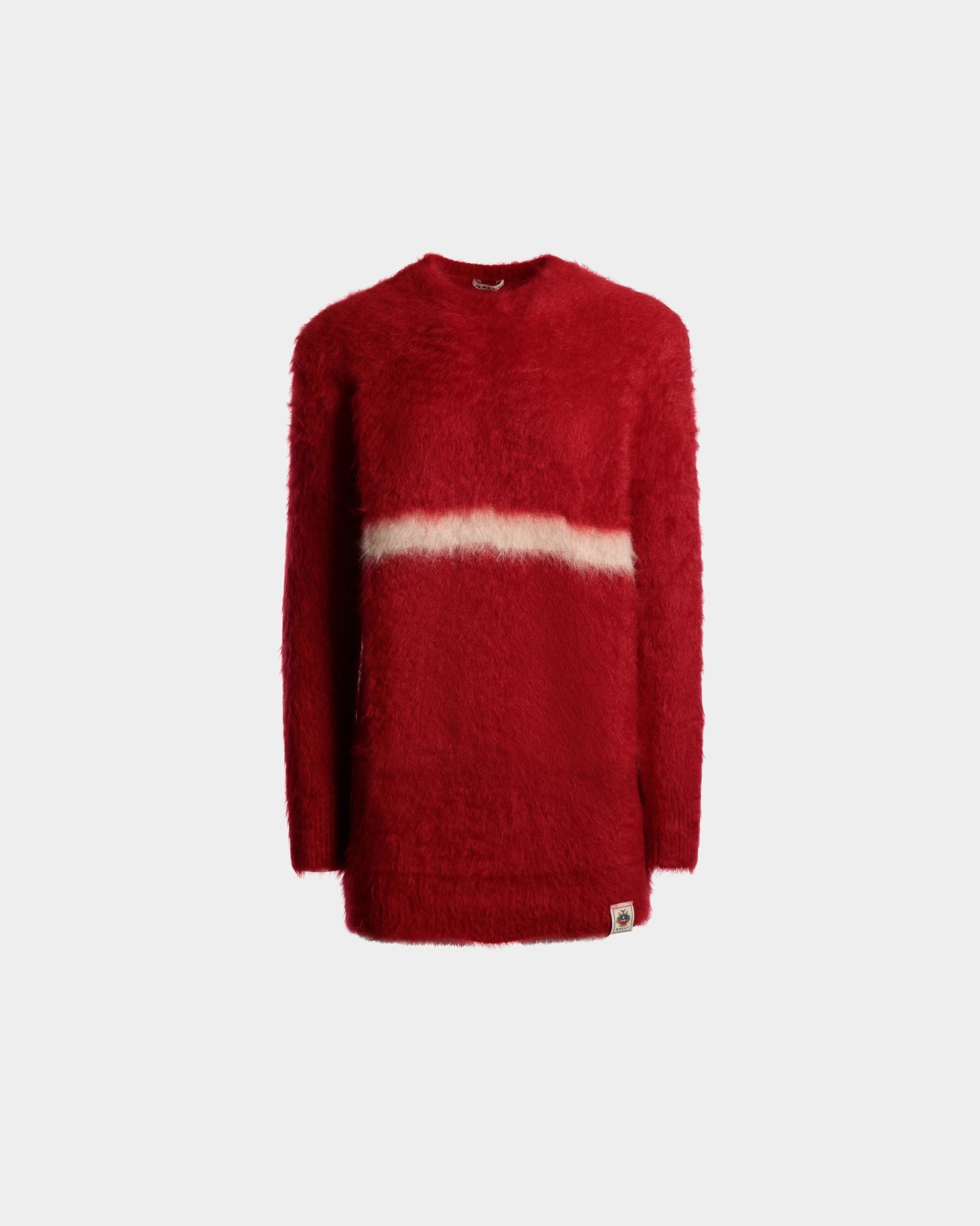 Bally Global - Crewneck Sweater In Red Mohair And Silk - Red