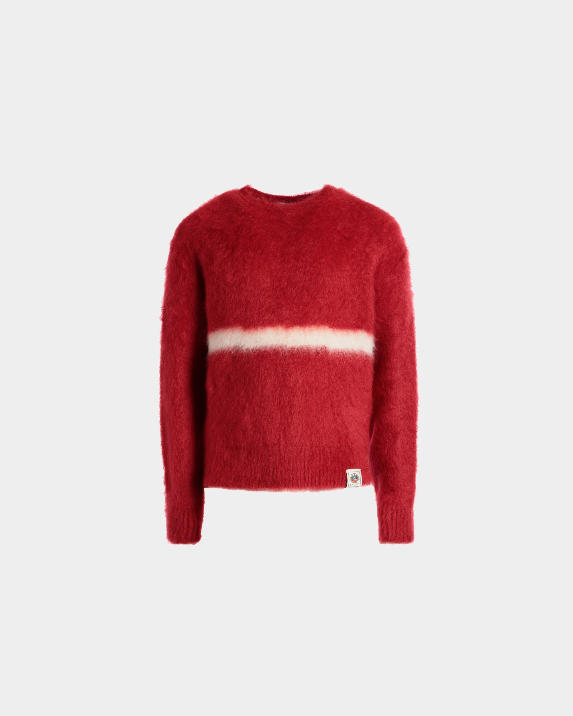 Bally Global - Crewneck Sweater In Red Mohair And Silk - Red